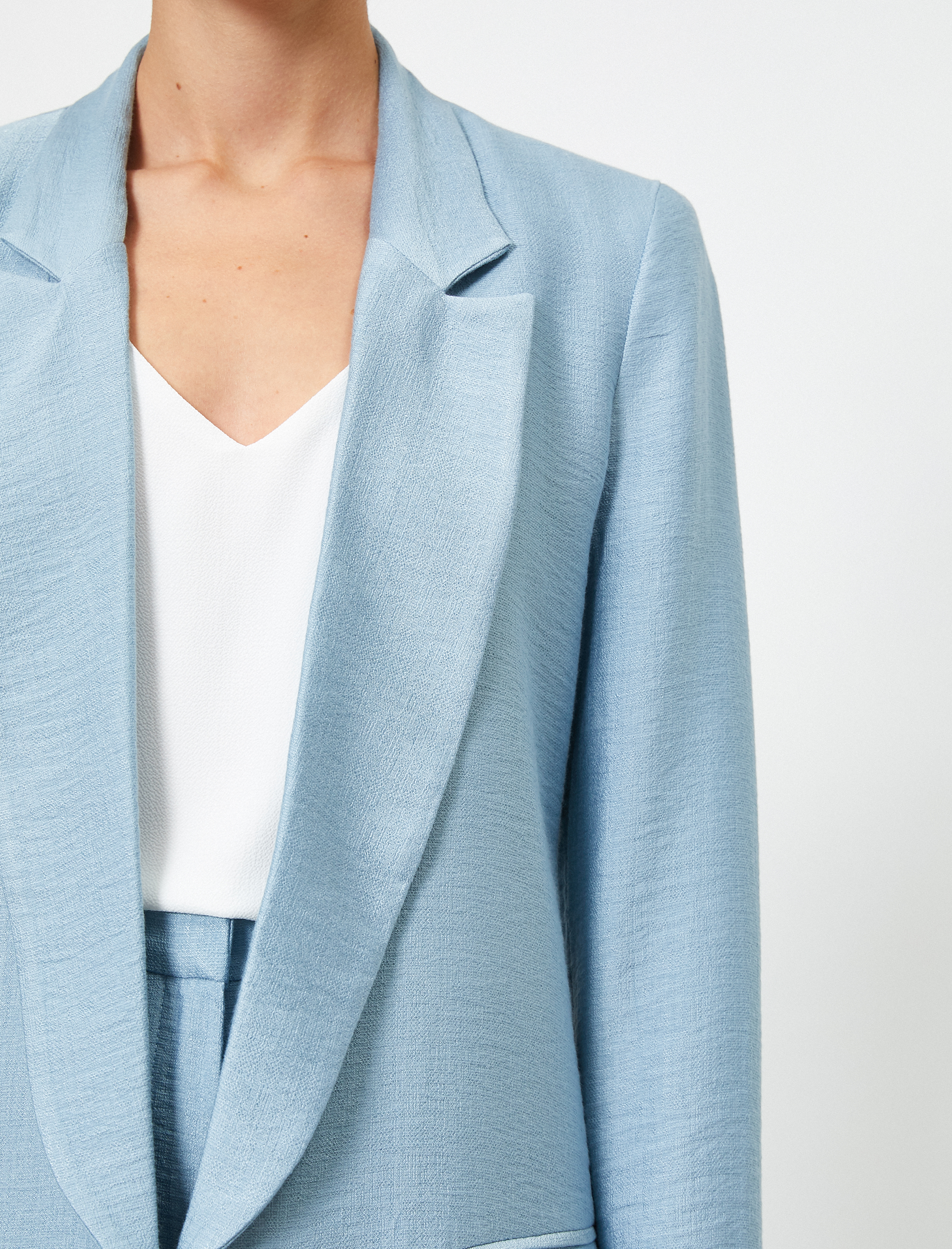   Doğal Dokulu Rahat Kesim Blazer