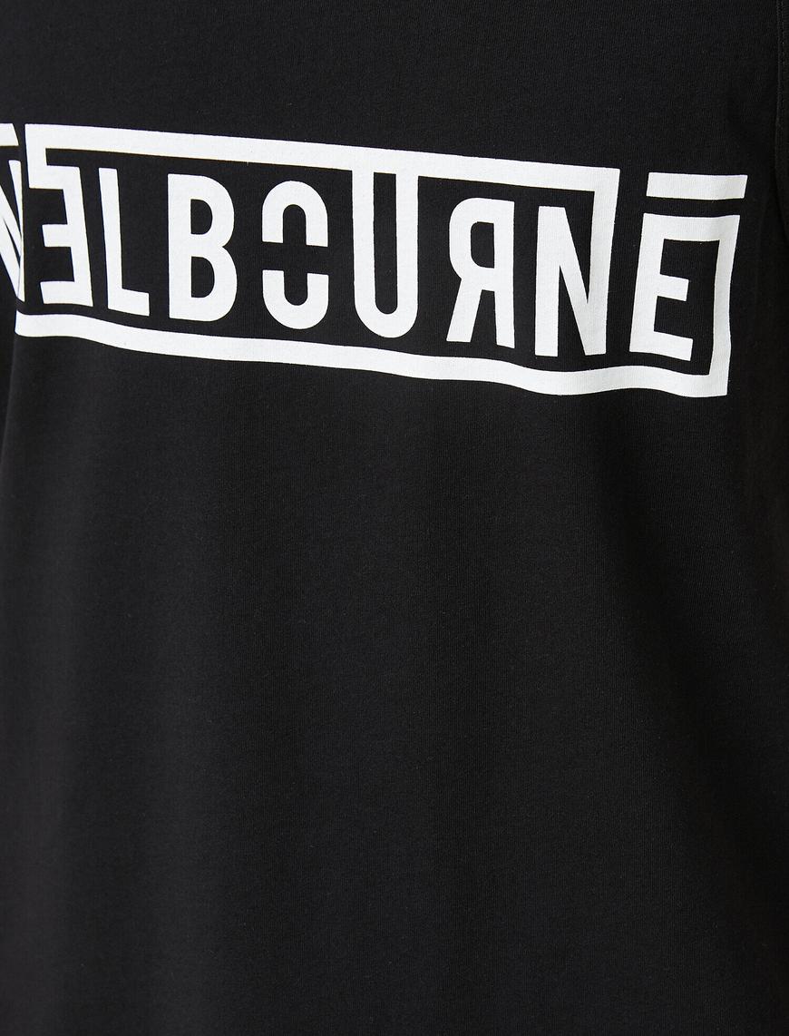   Melbourne Baskılı Kolsuz Tişört