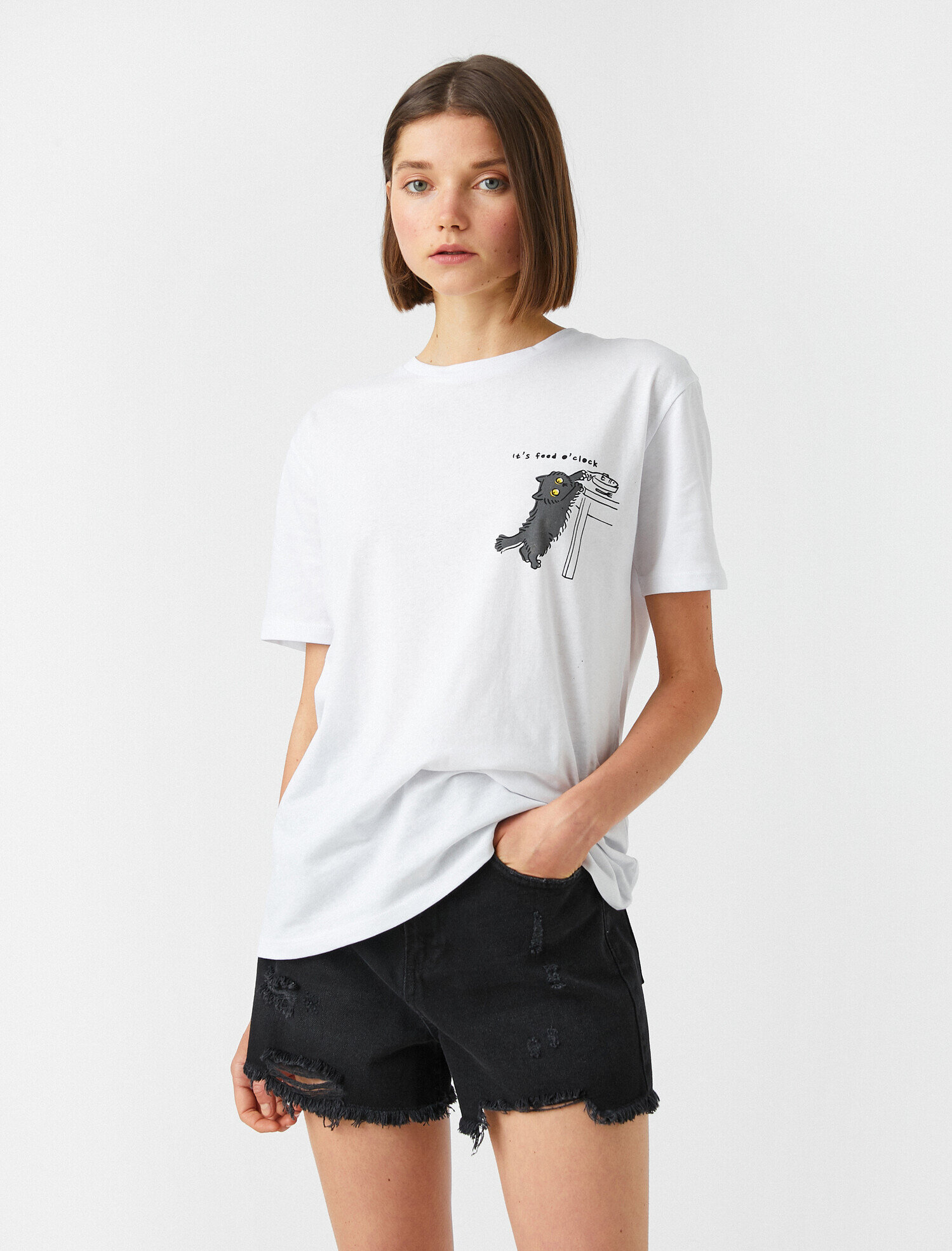   Baskılı Kısa Kollu Tişört