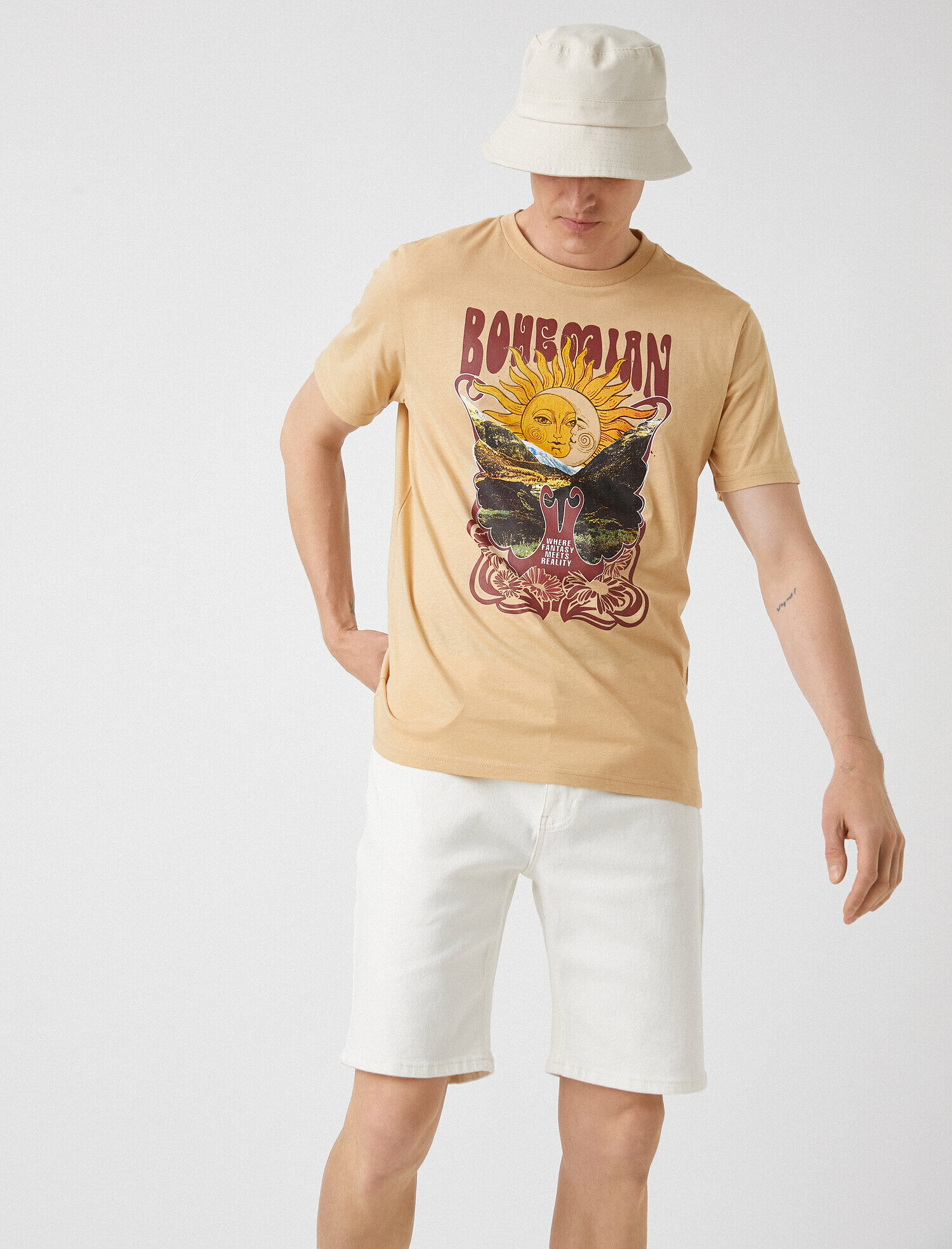   Bohem Baskılı Tişört