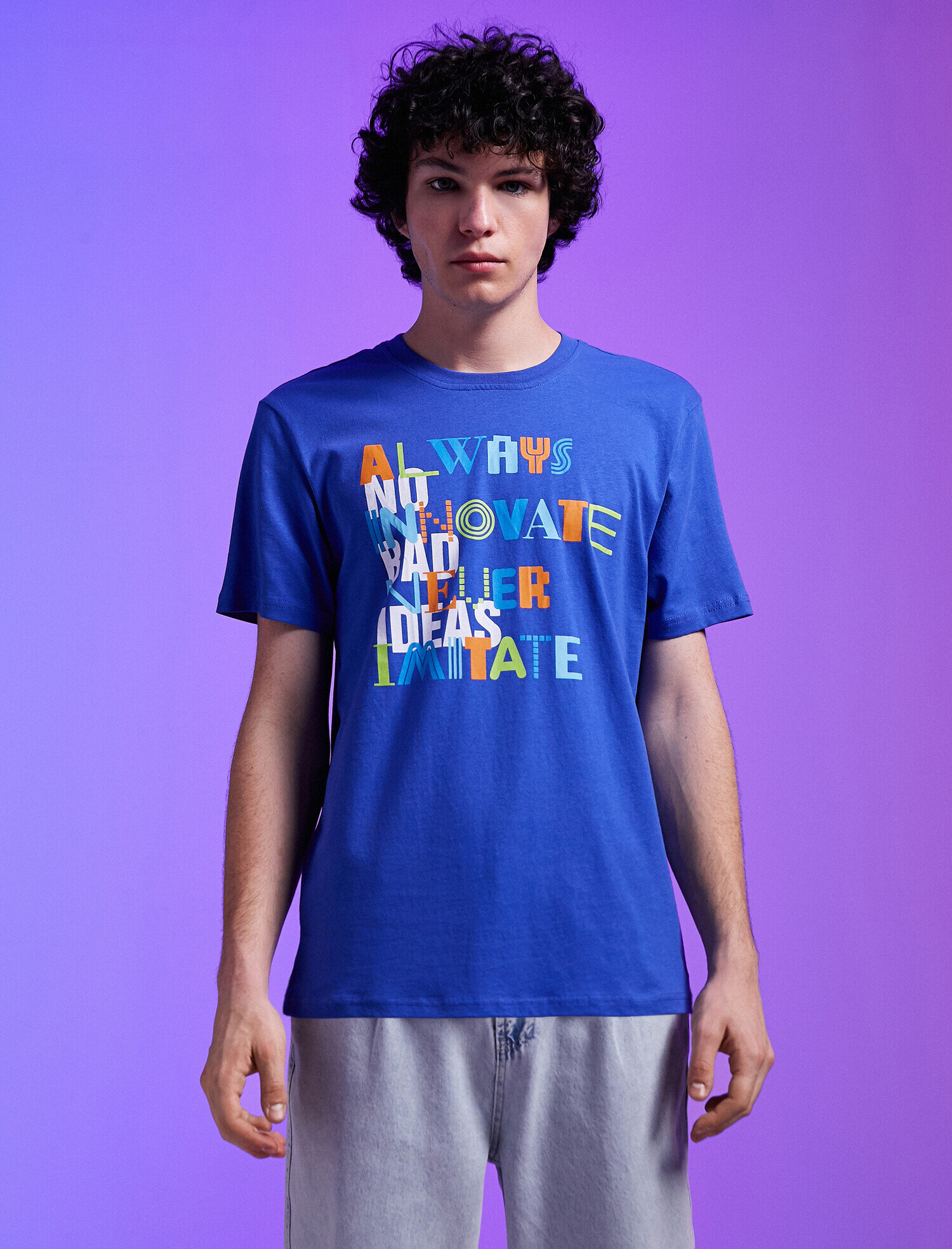   Slogan Baskılı Tişört