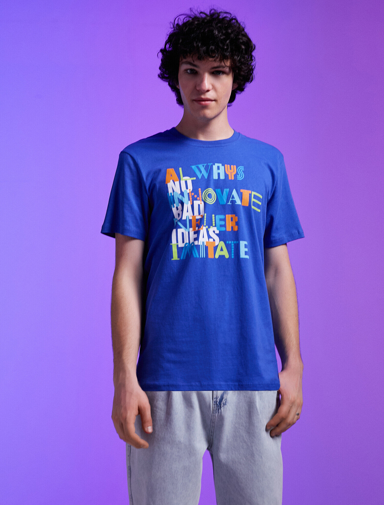   Slogan Baskılı Tişört