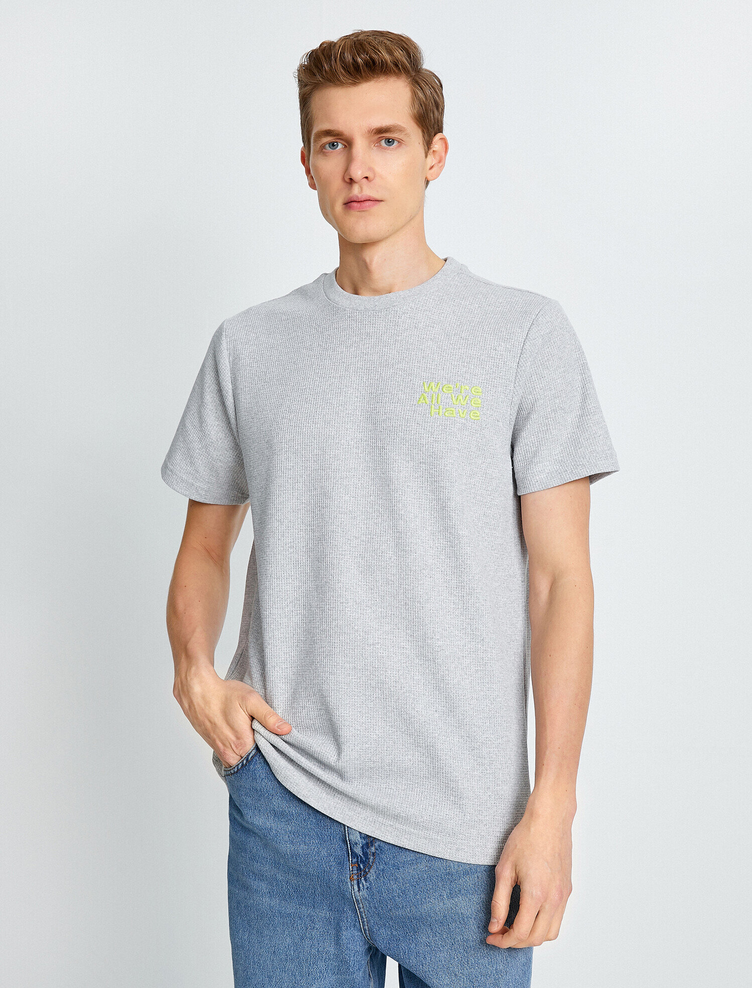   Regular Fit İşlemeli Tişört
