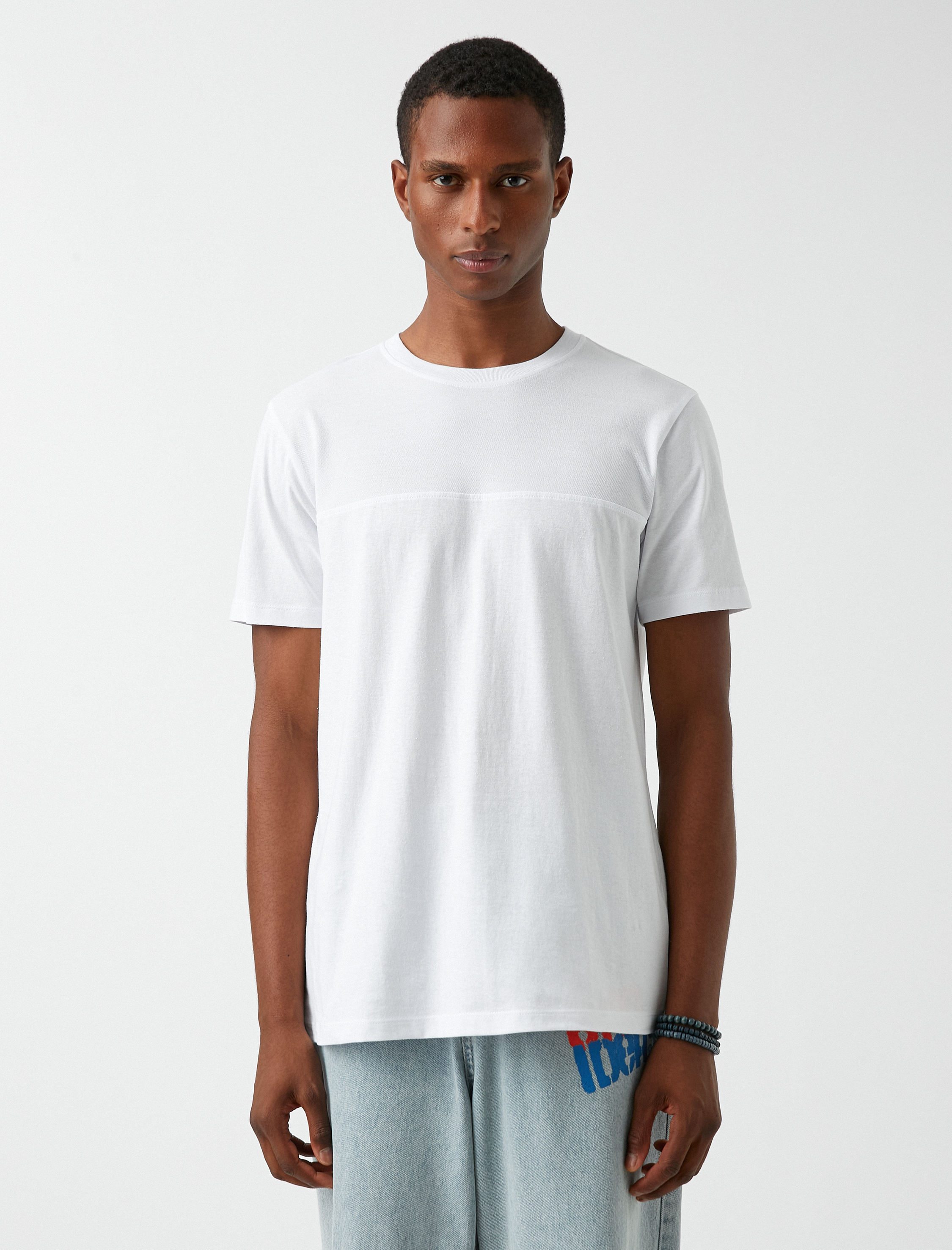   Basic Tişört Slim Fit Bisiklet Yaka