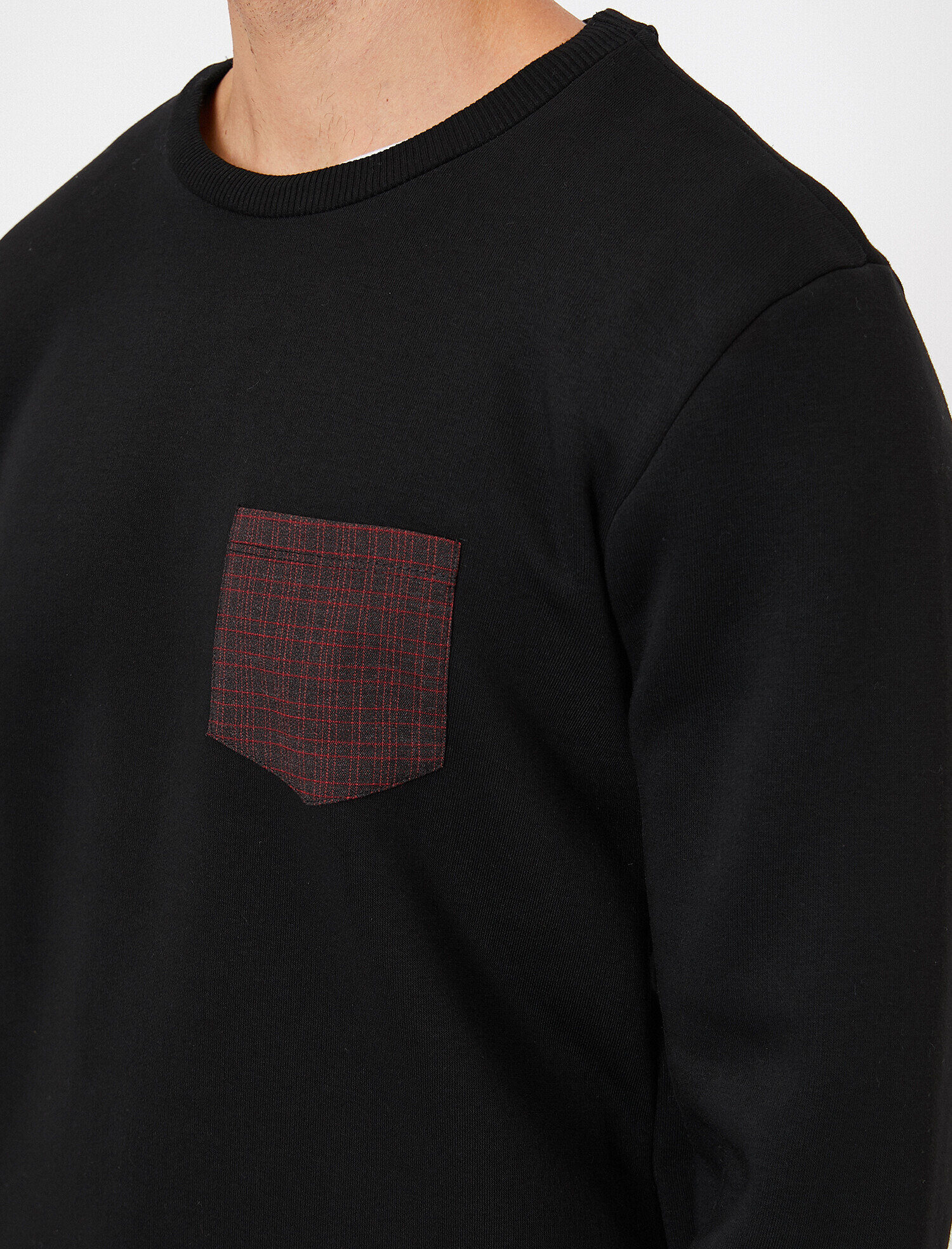   Bisiklet Yaka Cepli Sweatshirt