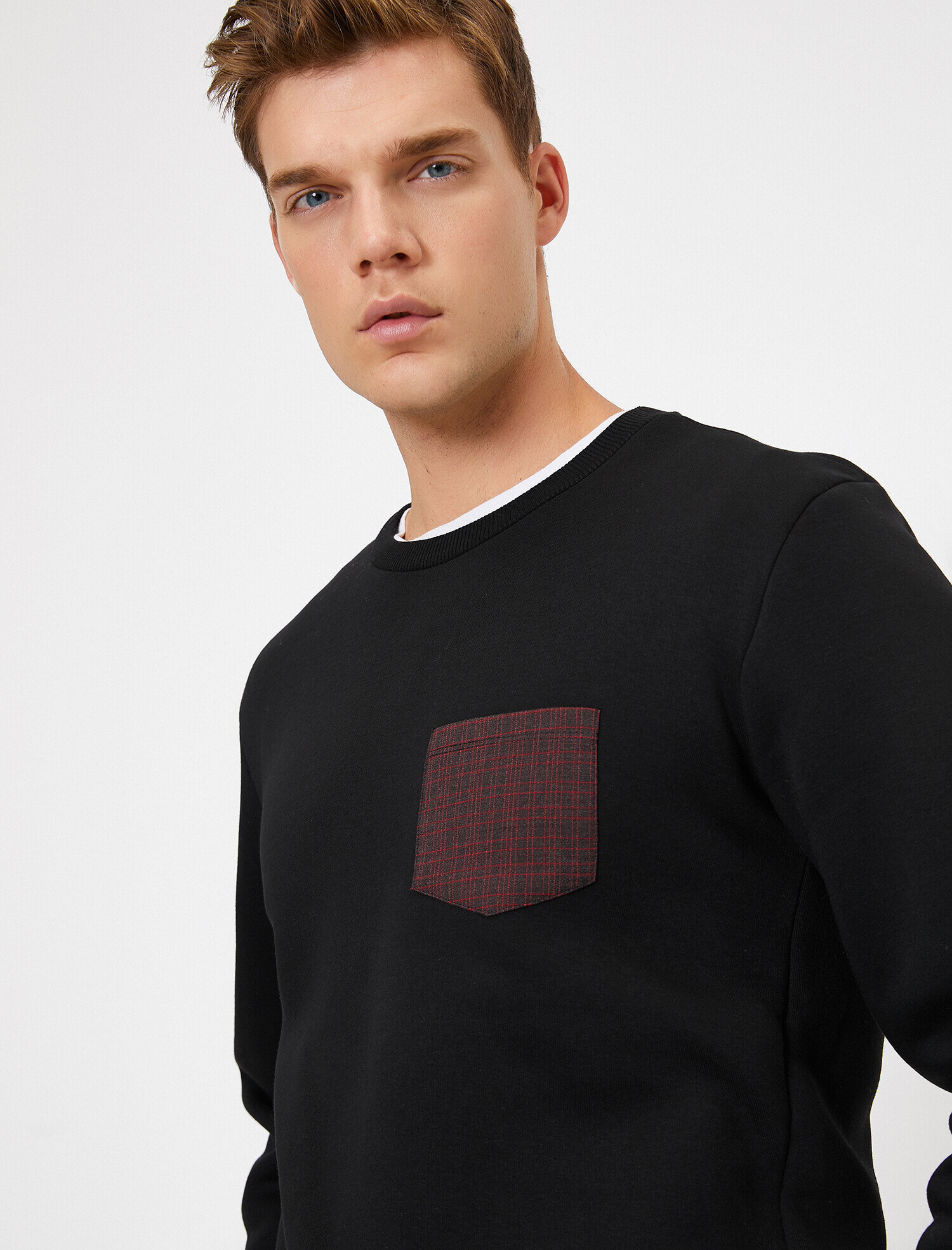   Bisiklet Yaka Cepli Sweatshirt