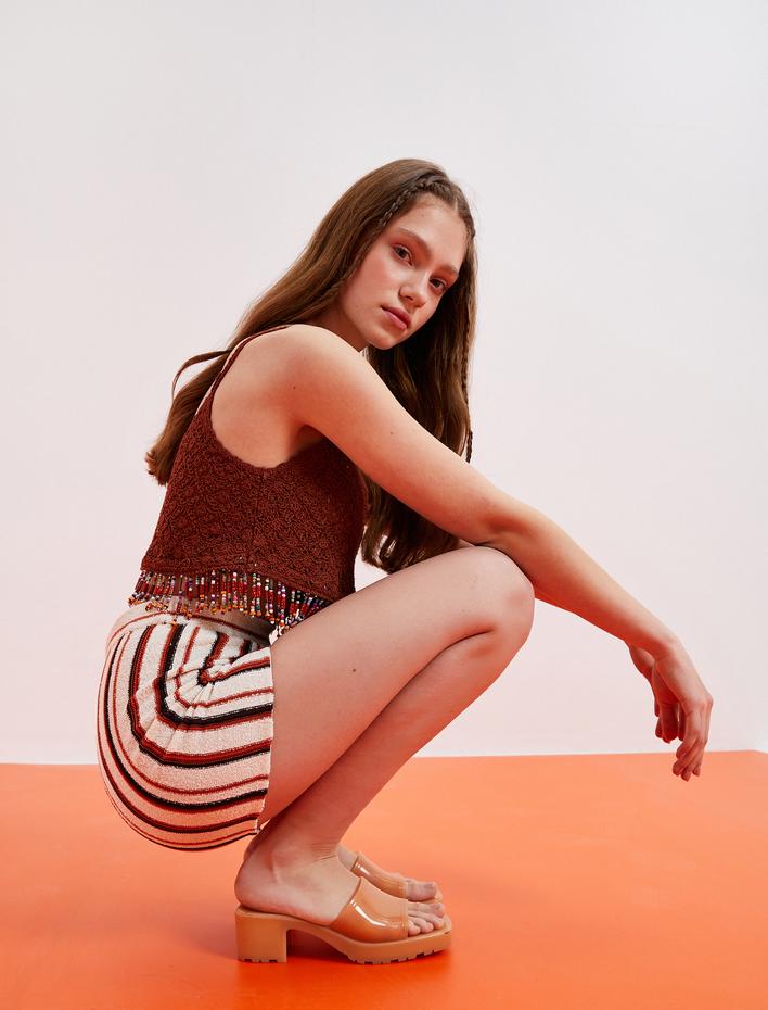  Mini Şort Yüksek Bel