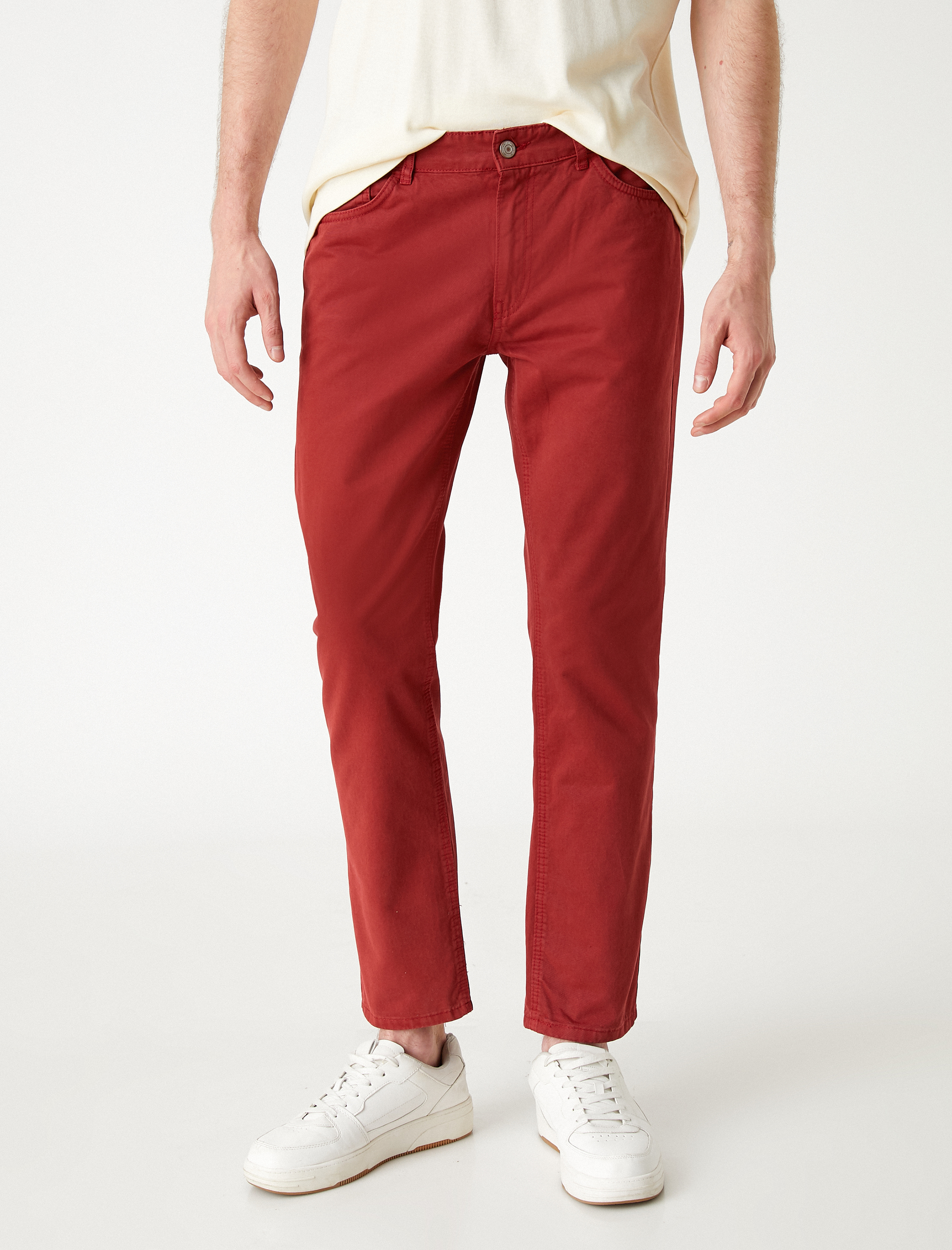   Basic Gabardin Pantolon Düğmeli