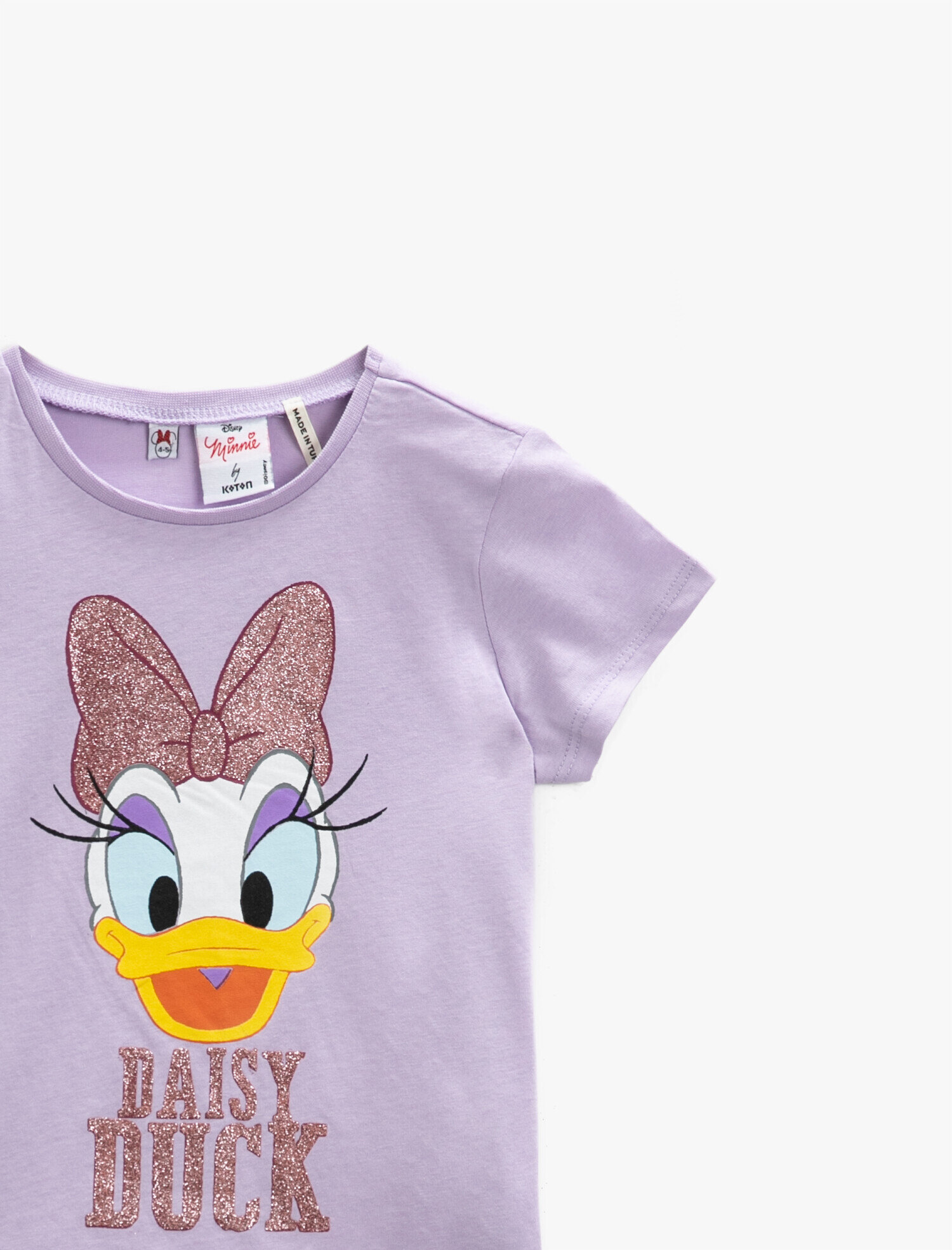  Kız Çocuk Daisy Duck Tişört Lisanslı Baskılı Pamuklu Kısa Kollu