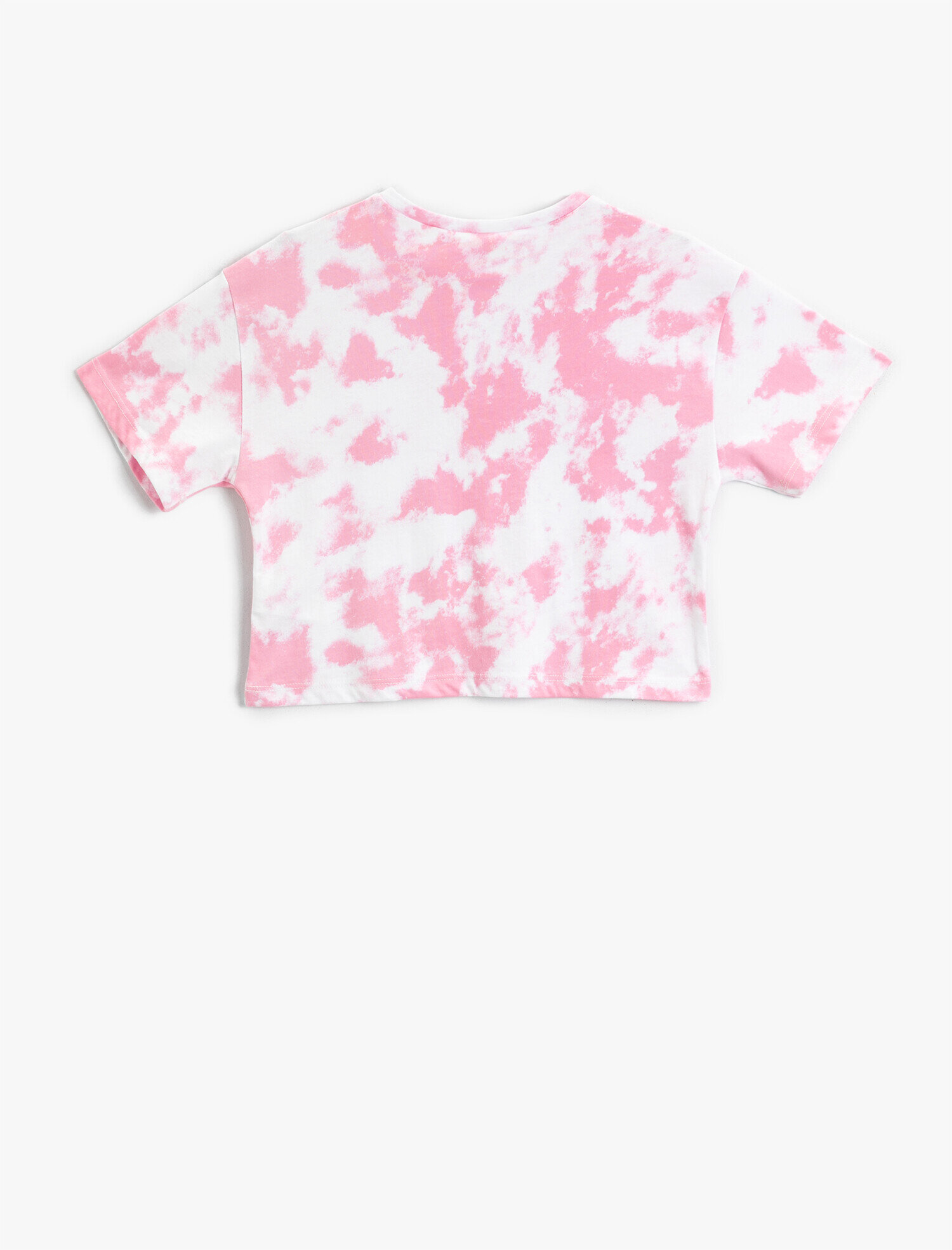  Kız Çocuk Oversize Tişört Baskılı Kısa Kollu Bisiklet Yaka Pamuklu