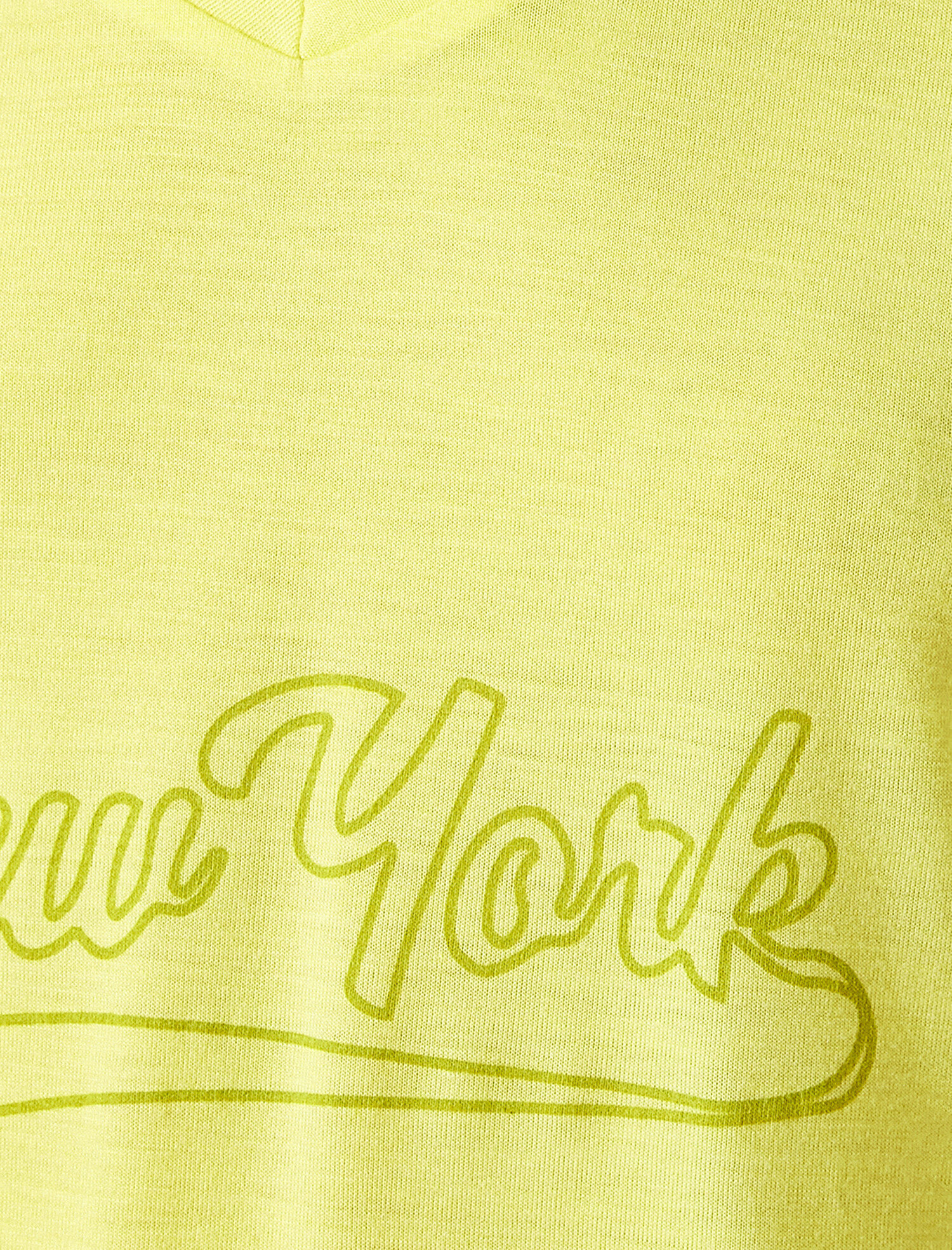   Yazı Baskılı Tişört V Yaka Kısa Kollu