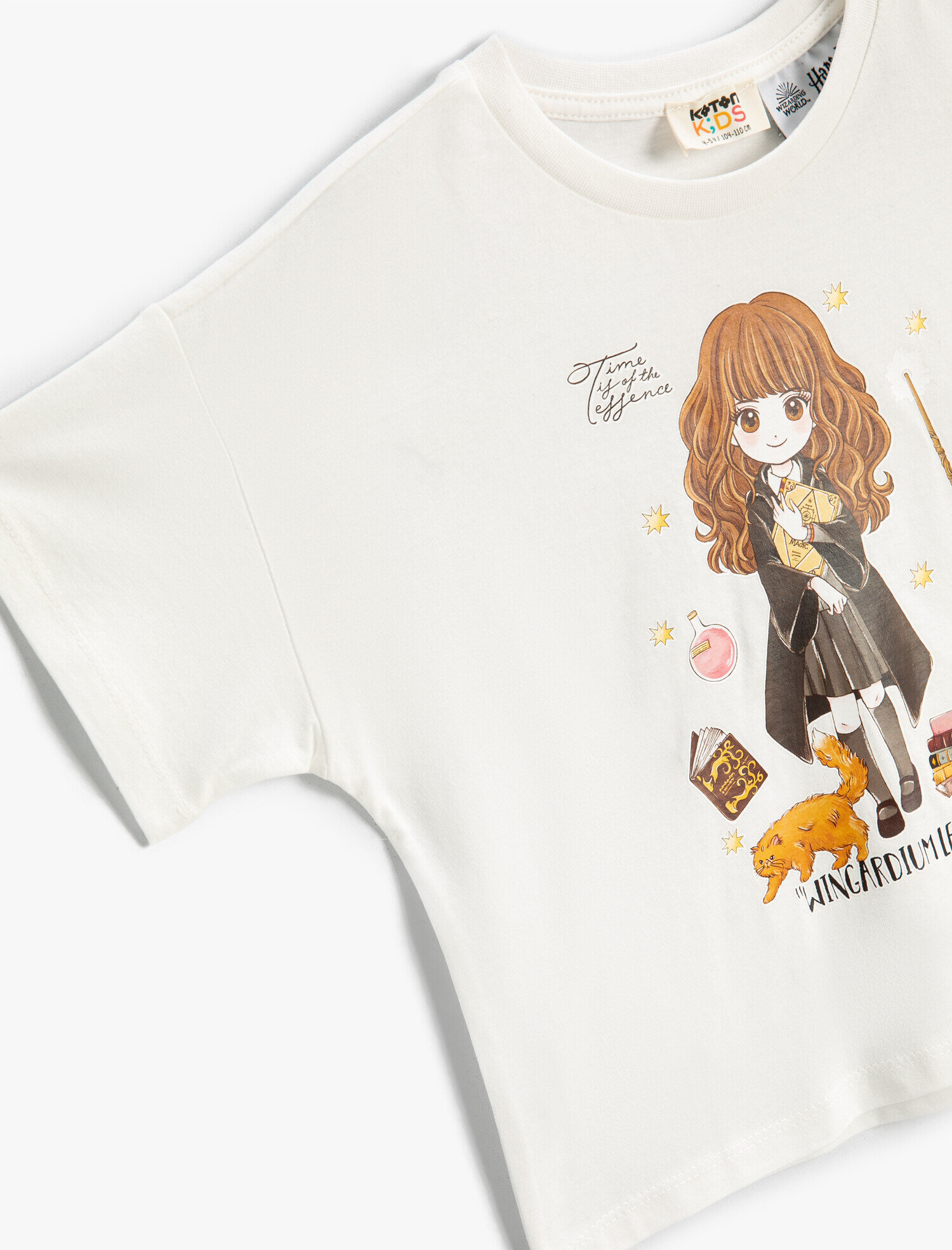  Kız Çocuk Hermione Granger Baskılı Lisanslı Oversize Kısa Kollu Tişört Pamuklu