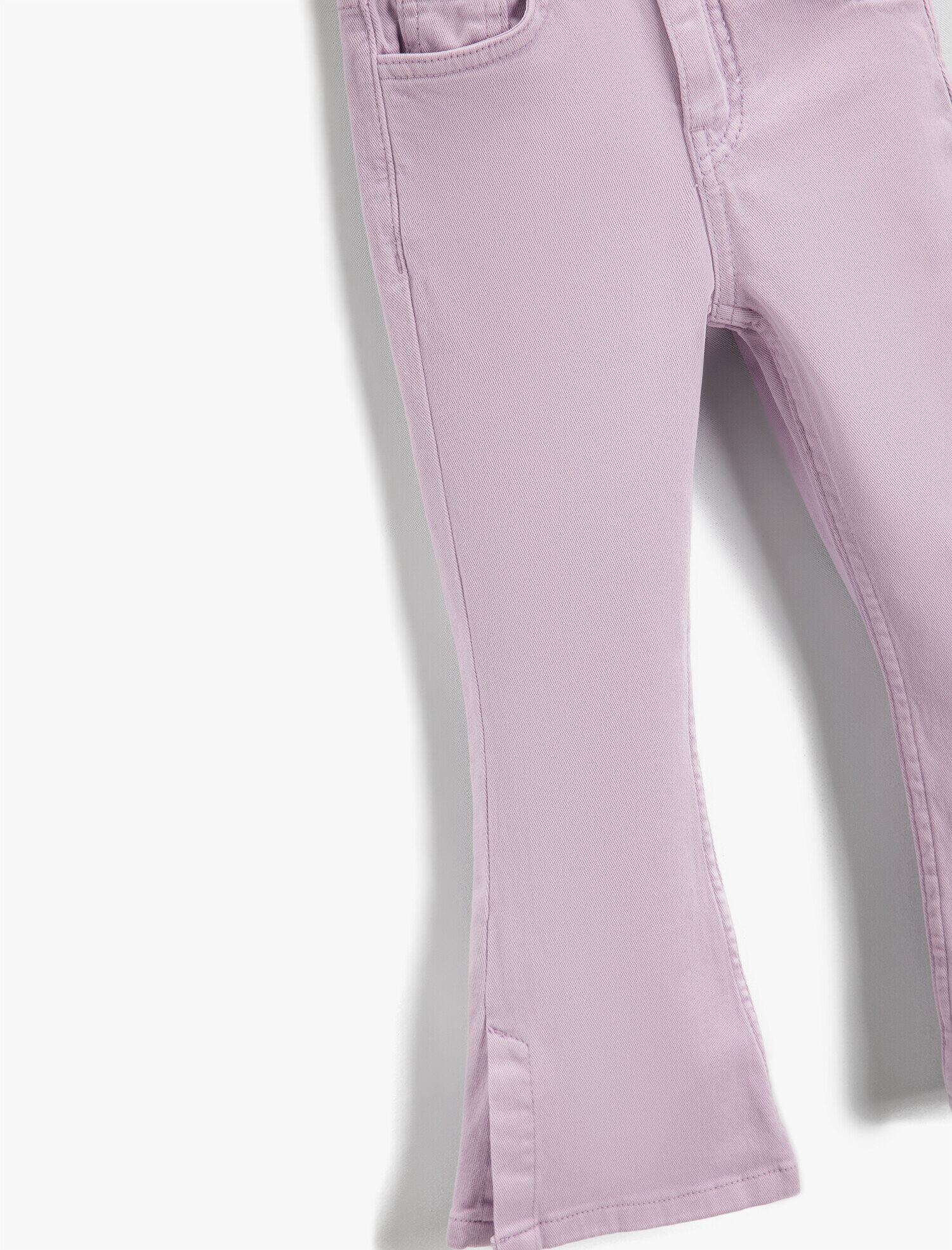  Kız Çocuk İspanyol Paça Kot Pantolon Yırtmaç Detaylı - Flare Jean