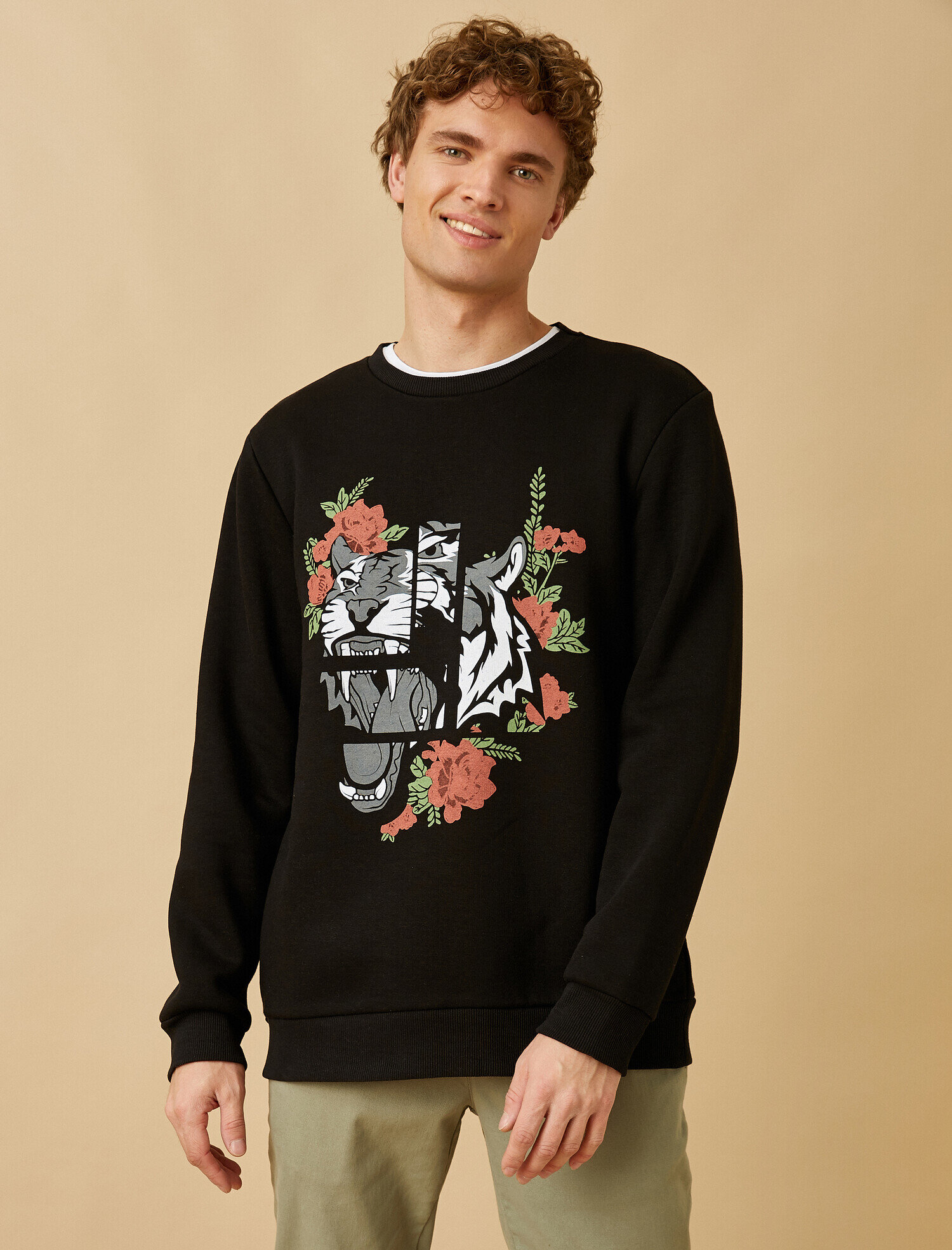 Kaplan Baskılı Sweatshirt