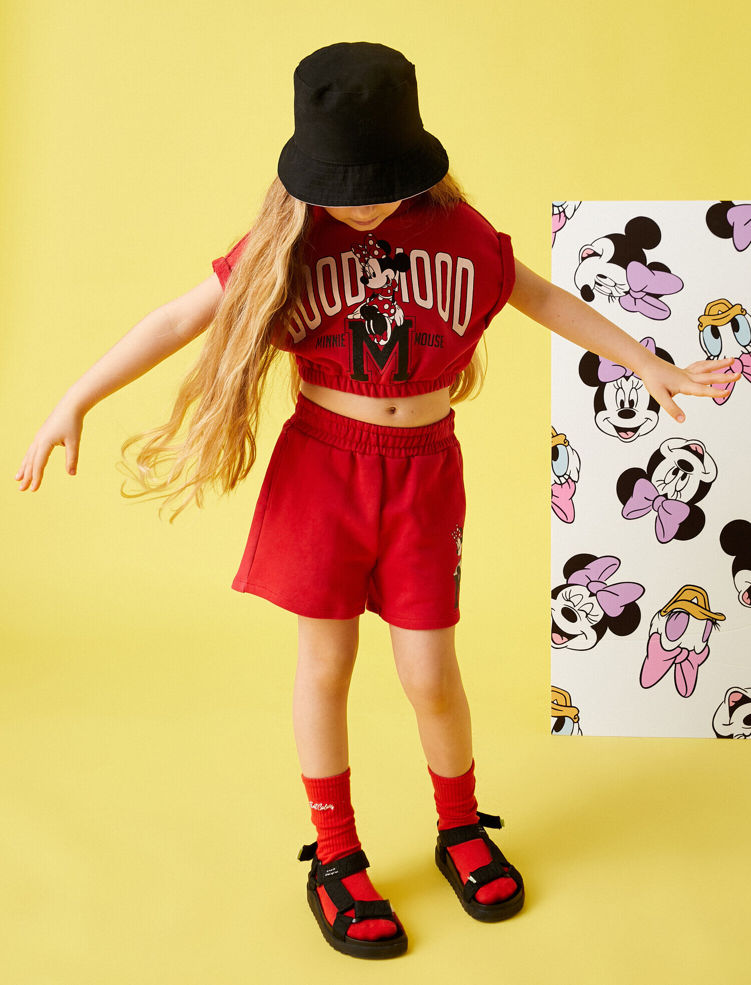 Kız Çocuk Minnie Mouse Baskılı Şort Baskılı Lisanslı Pamuklu