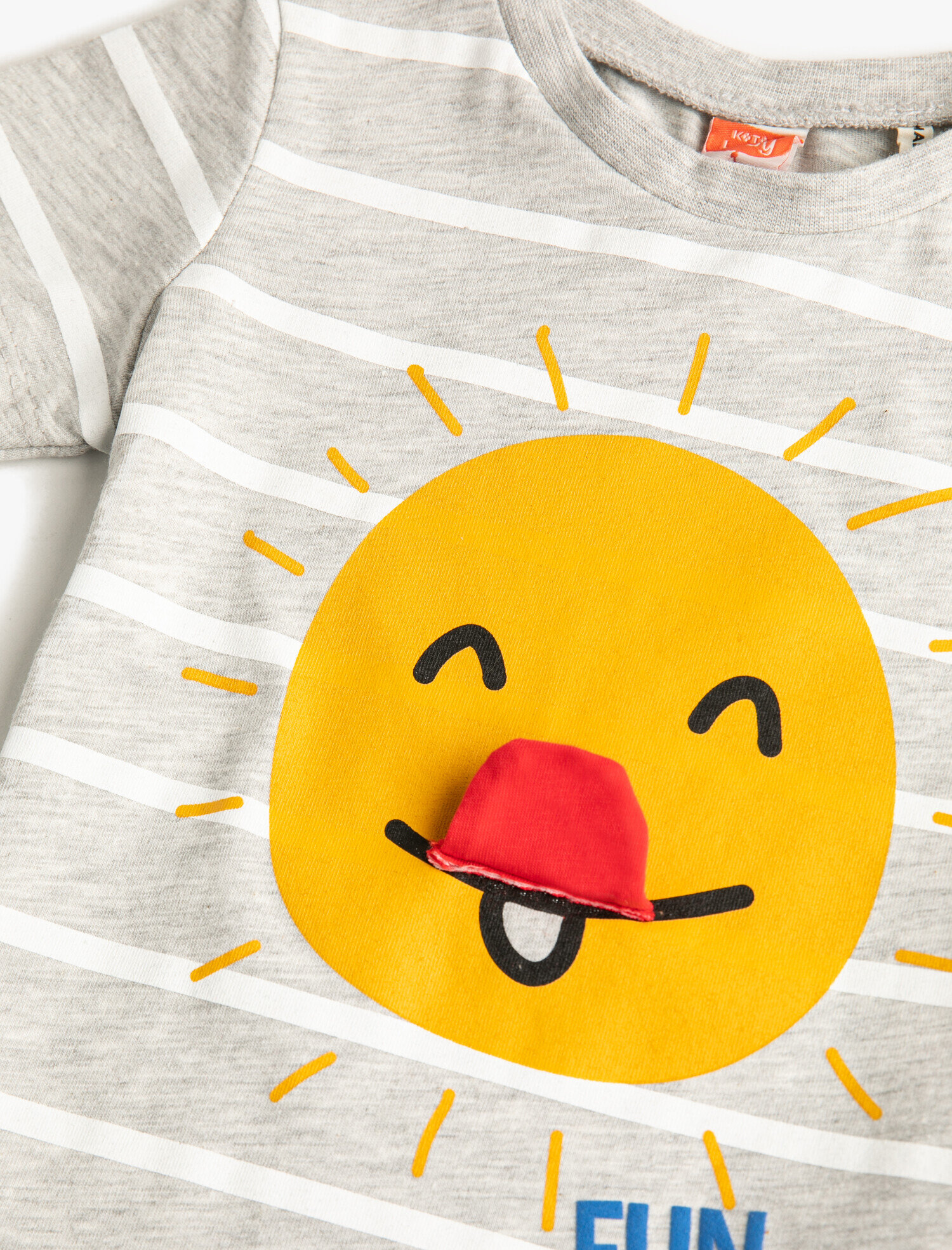  Erkek Bebek Çizgili Baskılı Tişört Yaz Temalı Bisiklet Yaka Kısa Kollu Pamuklu