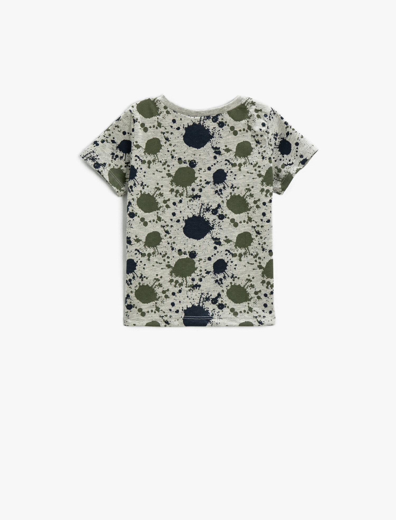  Erkek Bebek Baskılı Tişört Kısa Kollu Bisiklet Yaka Pamuklu