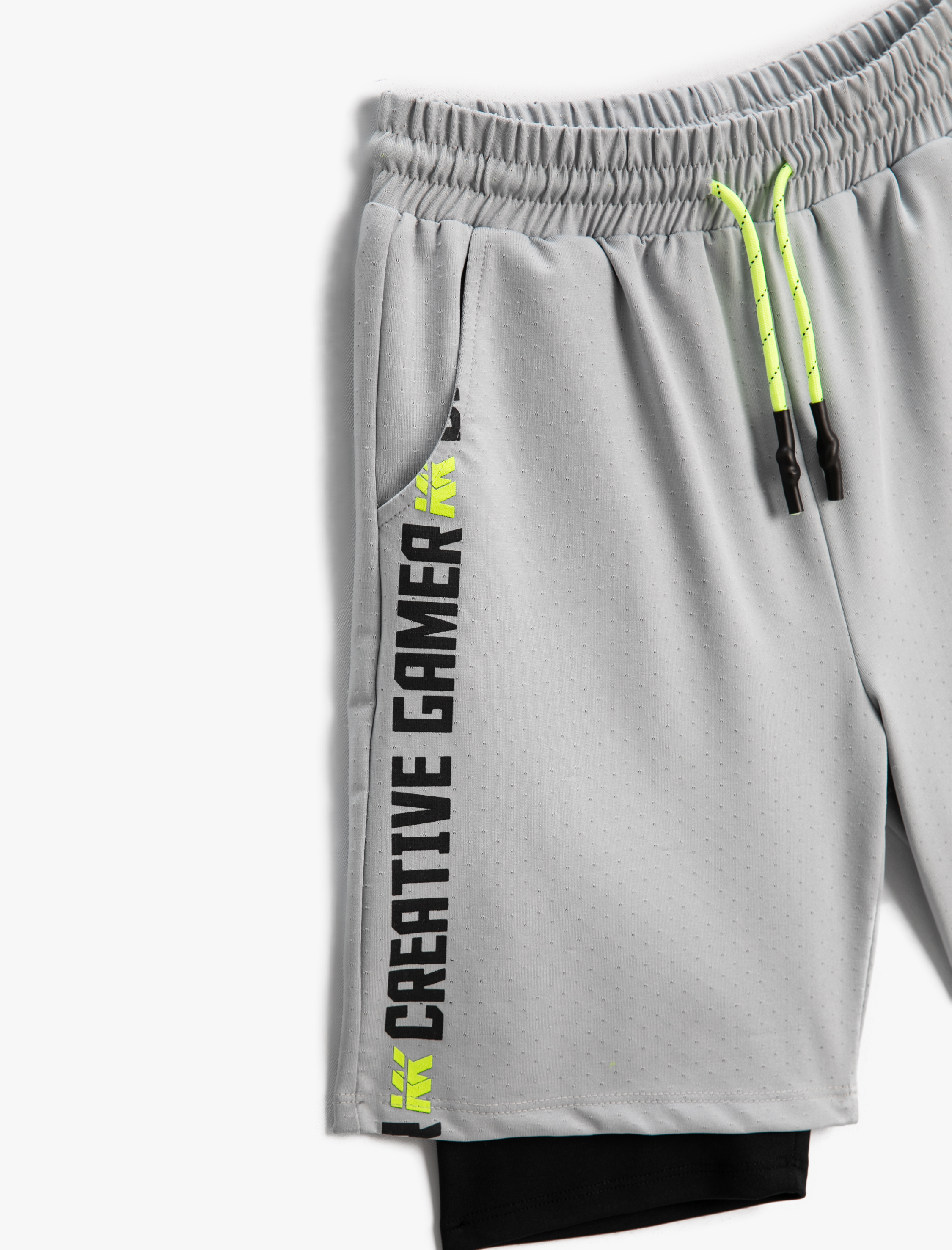  Erkek Çocuk Baskılı Şort Belden Bağlamalı