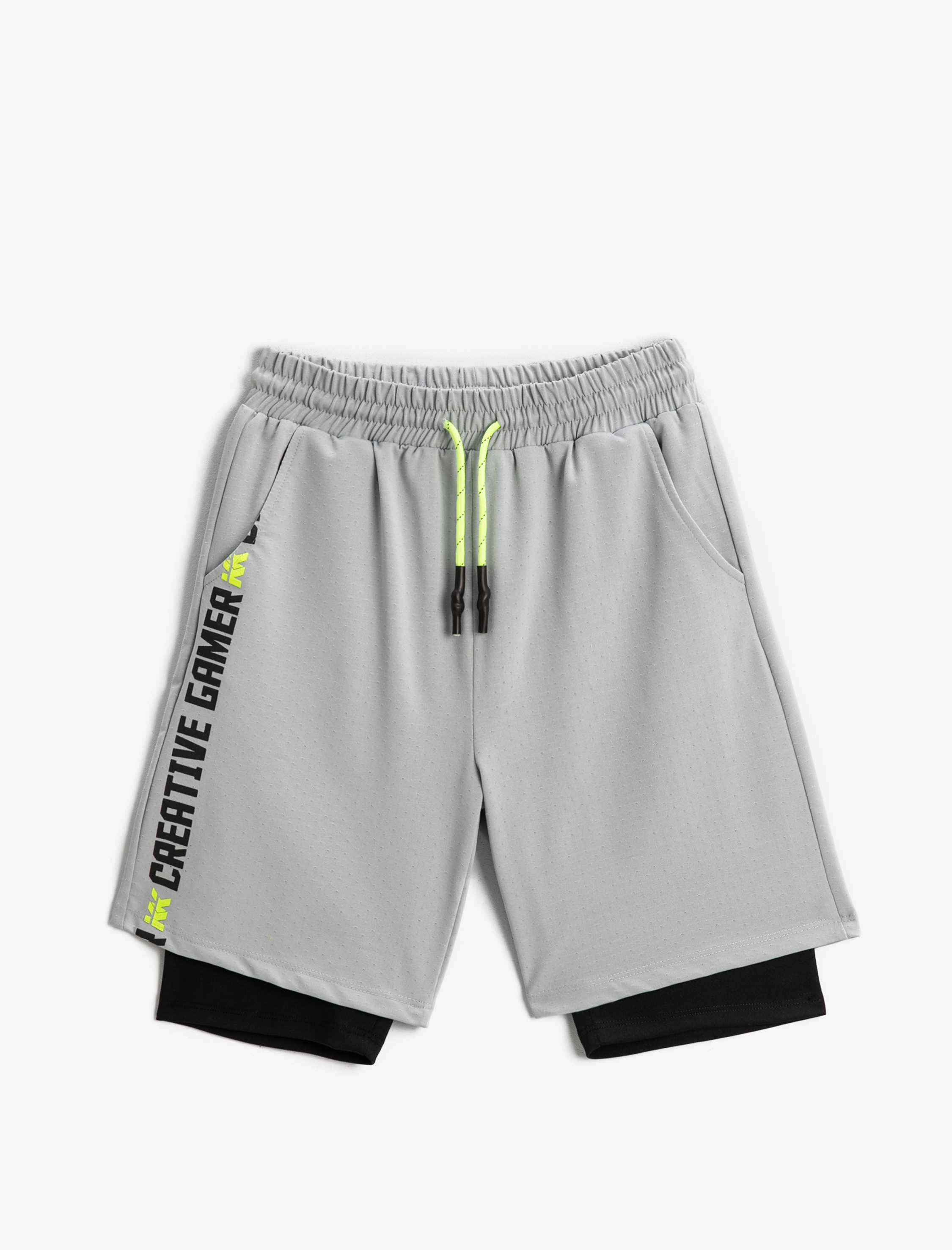  Erkek Çocuk Baskılı Şort Belden Bağlamalı