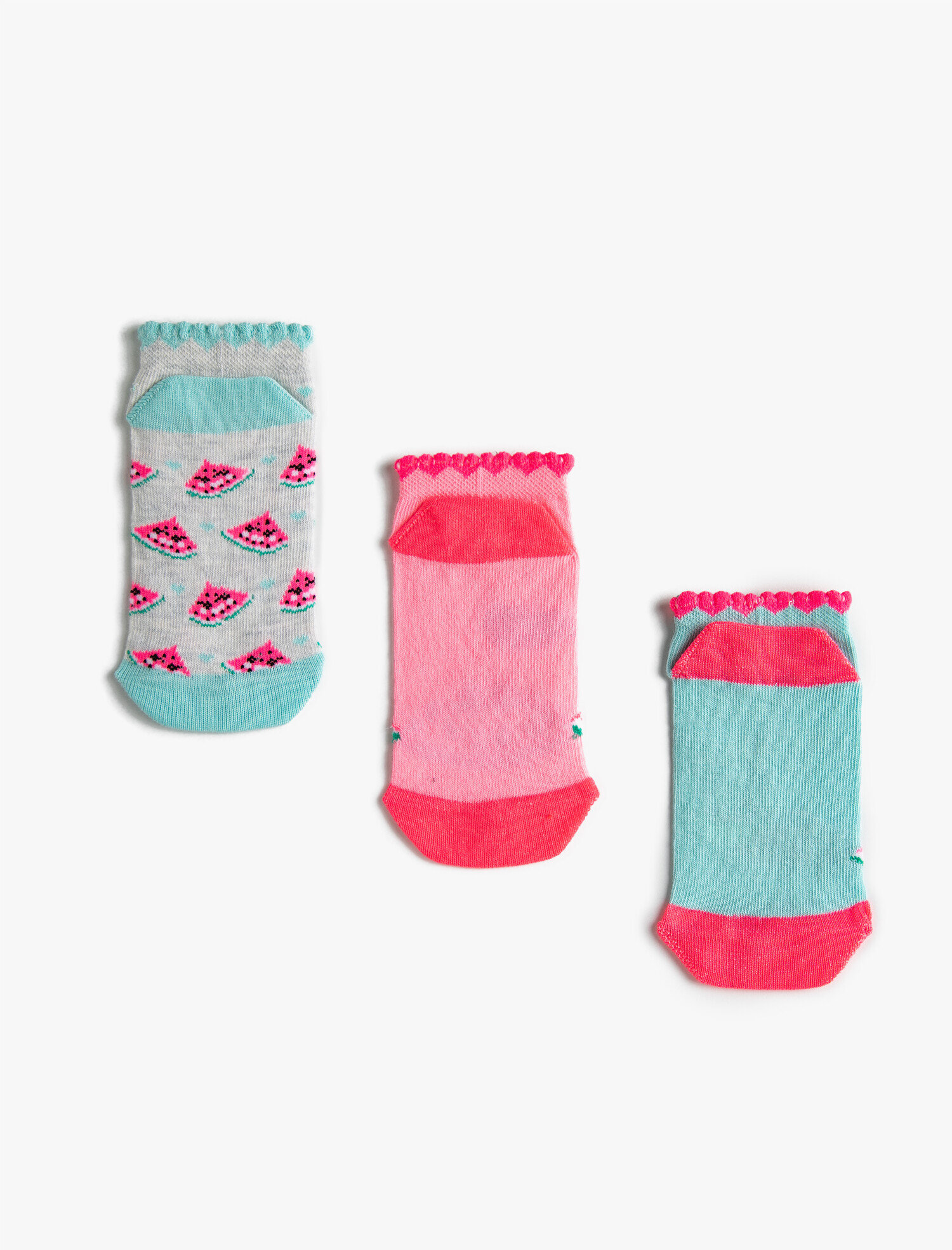  Kız Çocuk 3'lü Desenli Çorap Seti