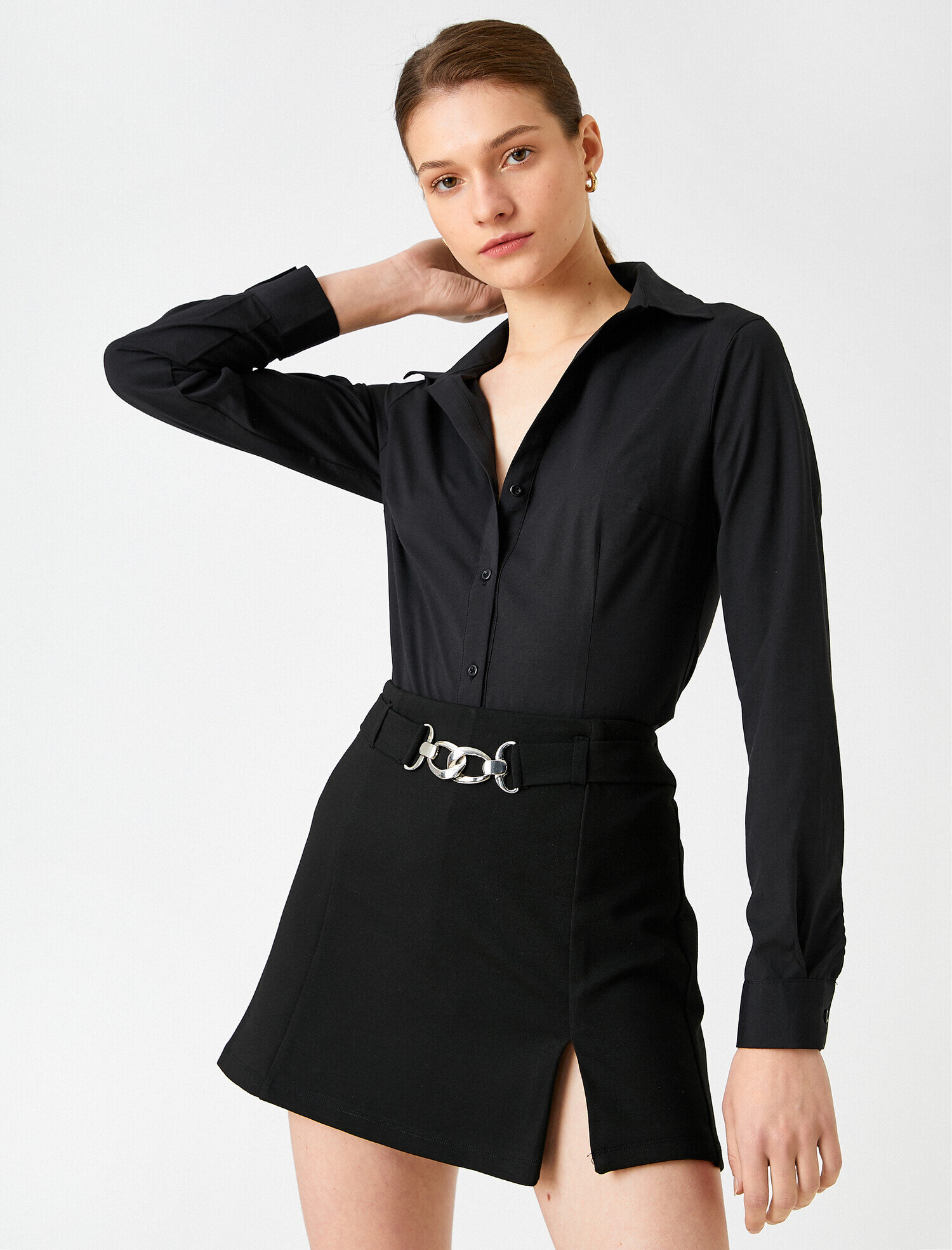   Basic Gömlek Uzun Kollu