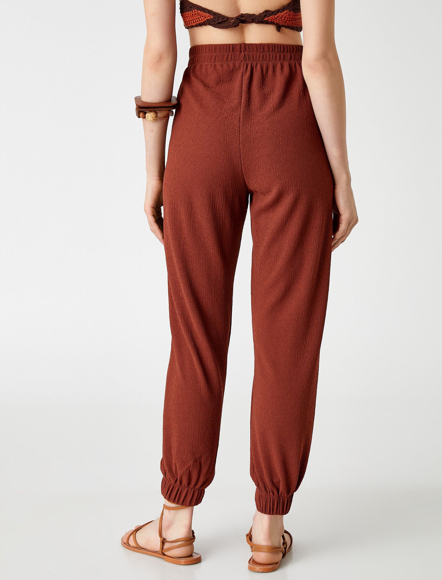   Jogger Pantolon Beli Lastikli Cepli