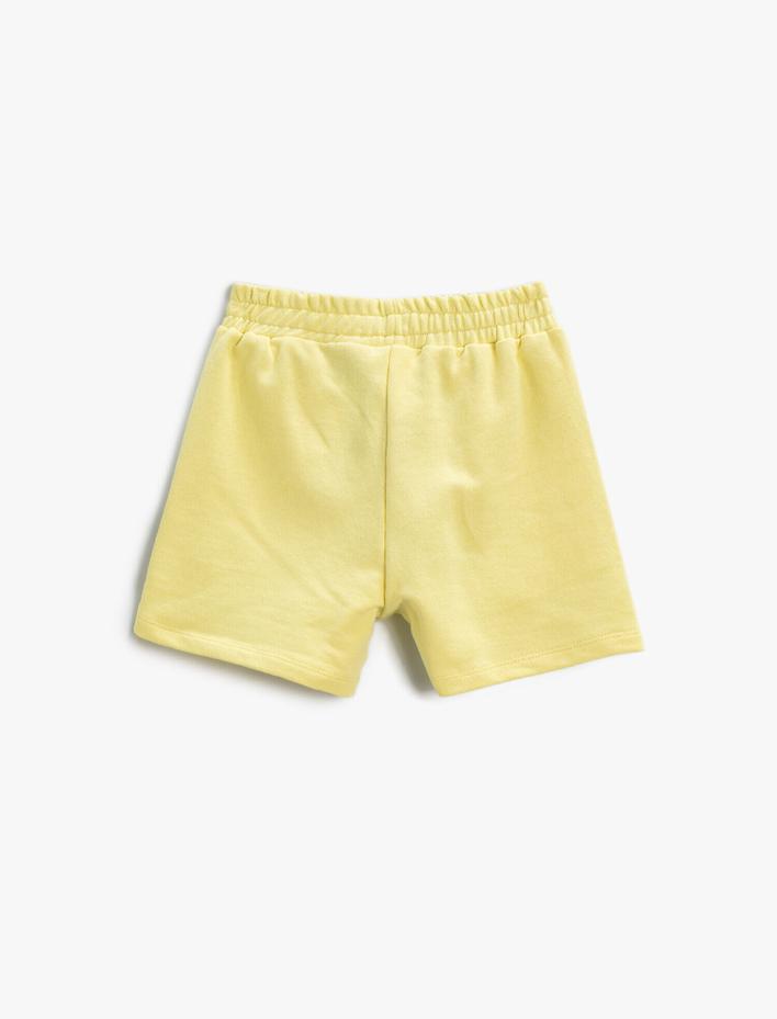 Kız Çocuk Snoopy Baskılı Şort Lisanslı Beli Lastikli Pamuklu