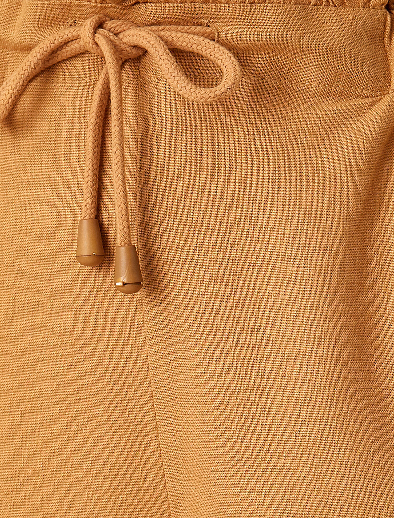   Mini Şort Keten Karışımlı Beli Bağlamalı