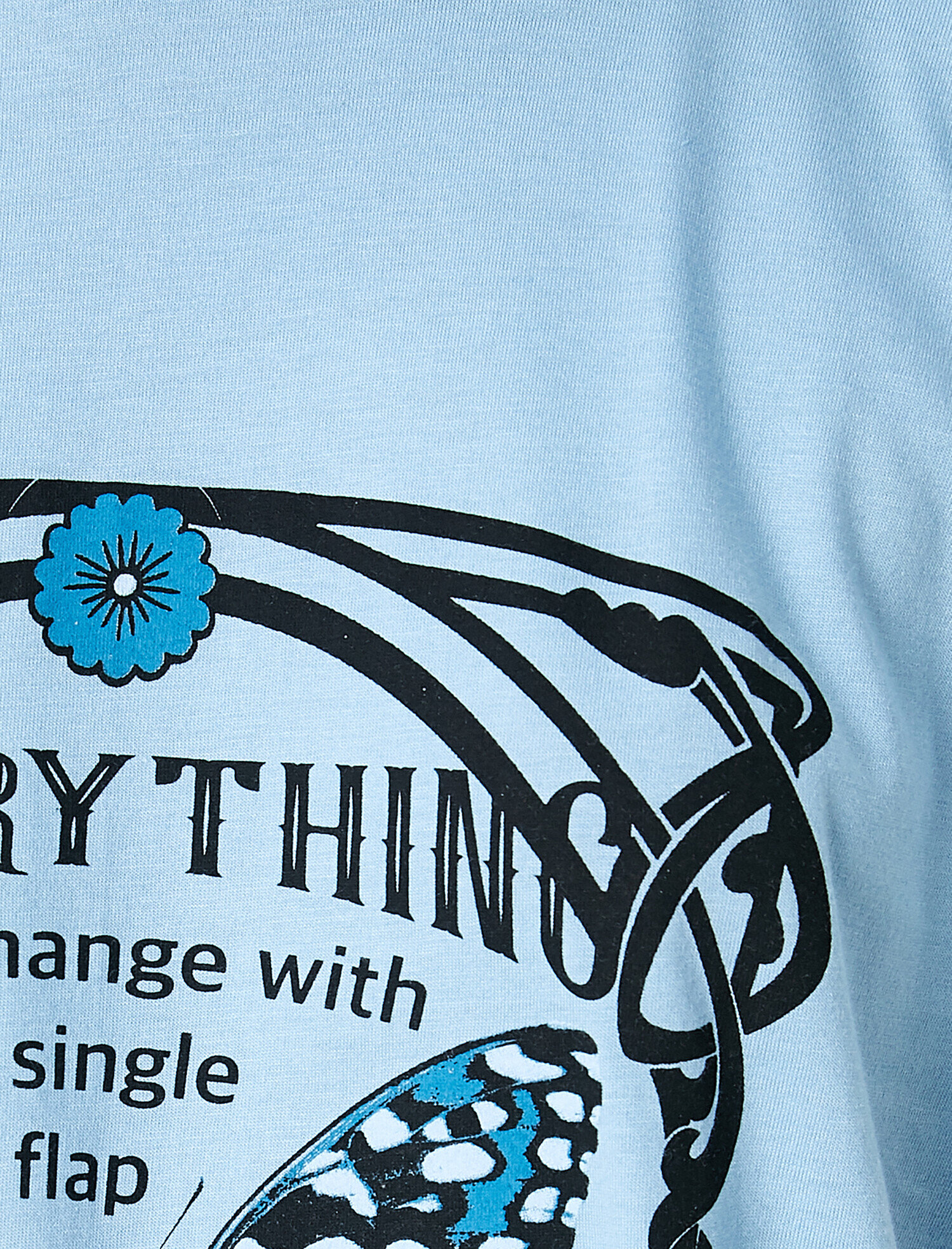   Baskılı Tişört Kısa Kollu Bisiklet Yaka Modal Karışımlı