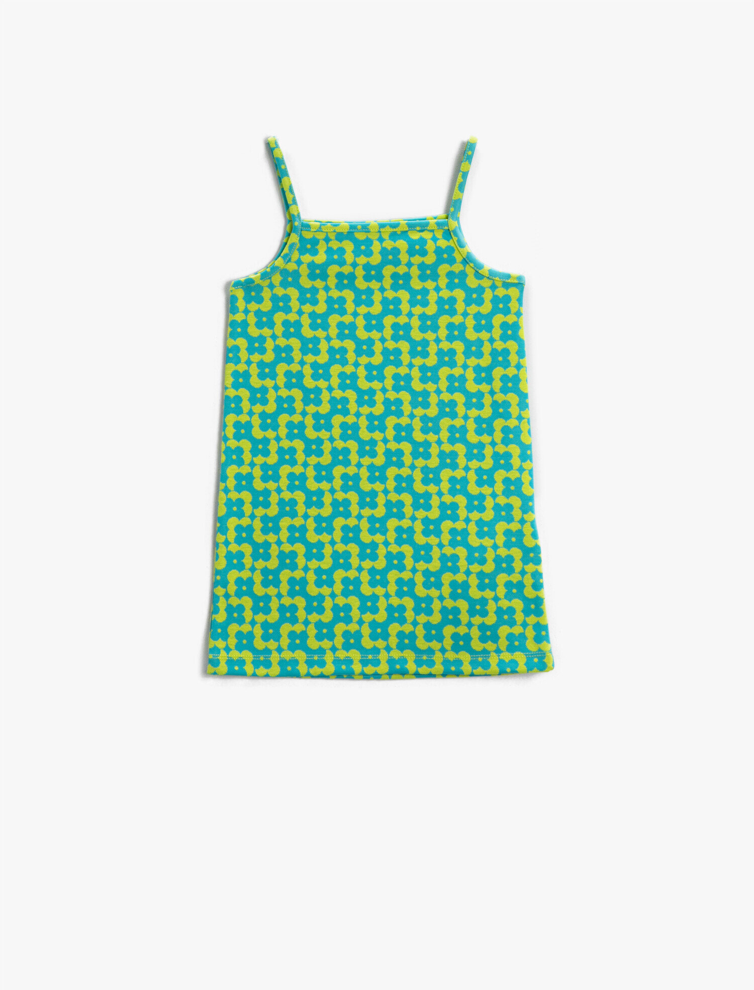  Kız Çocuk Çiçekli Elbise Mini Askılı