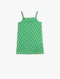 Çiçekli Elbise Mini Askılı