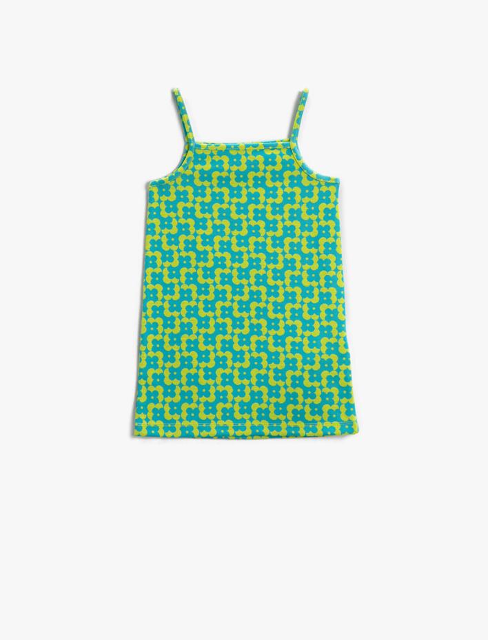 Kız Çocuk Çiçekli Elbise Mini Askılı