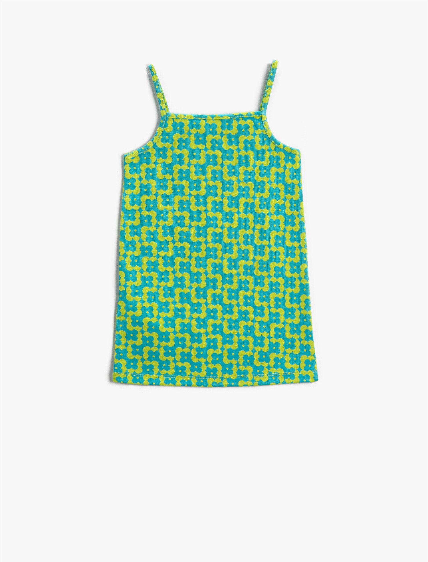  Kız Çocuk Çiçekli Elbise Mini Askılı