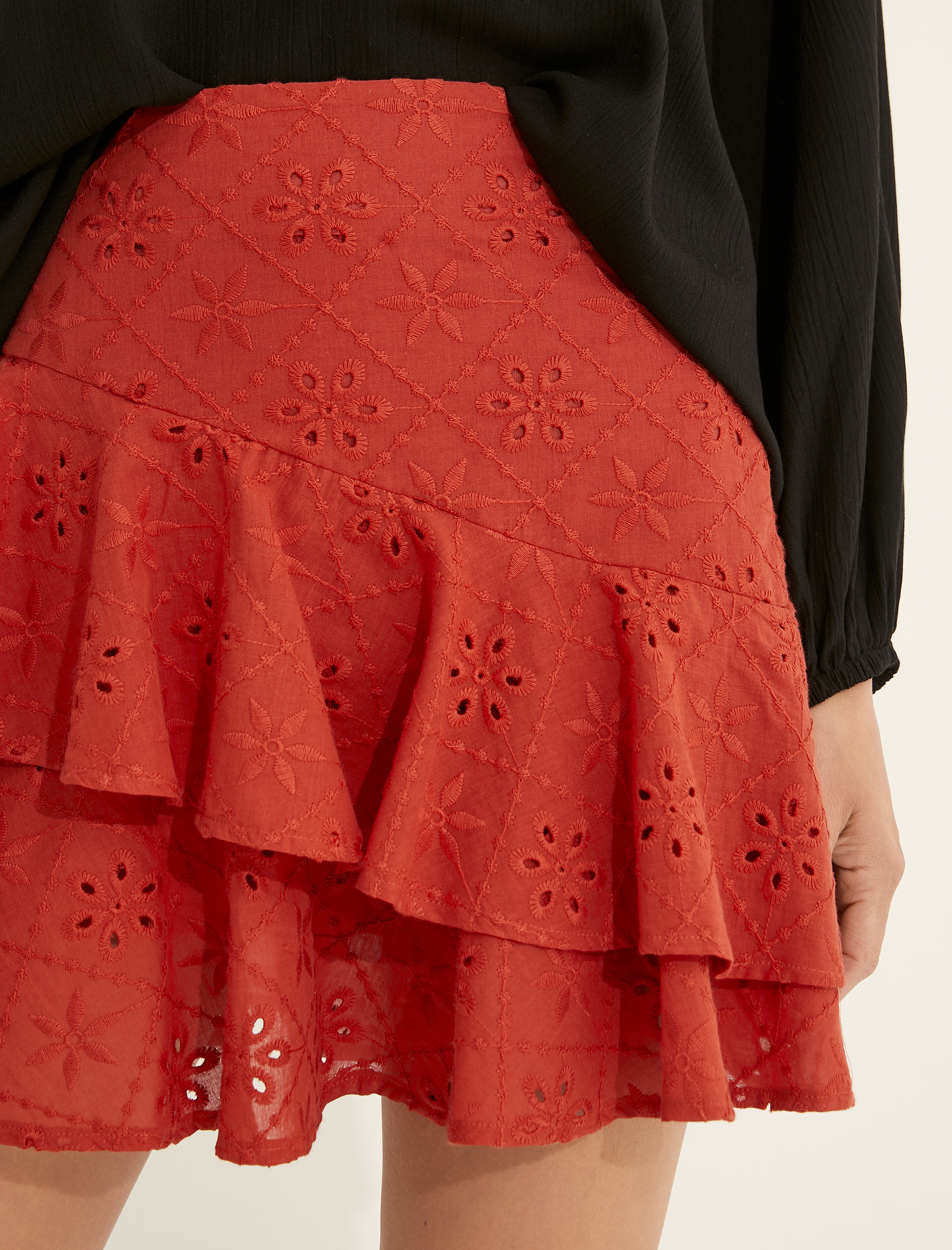   Melis Ağazat X Koton - Fırfırlı Fisto Mini Etek