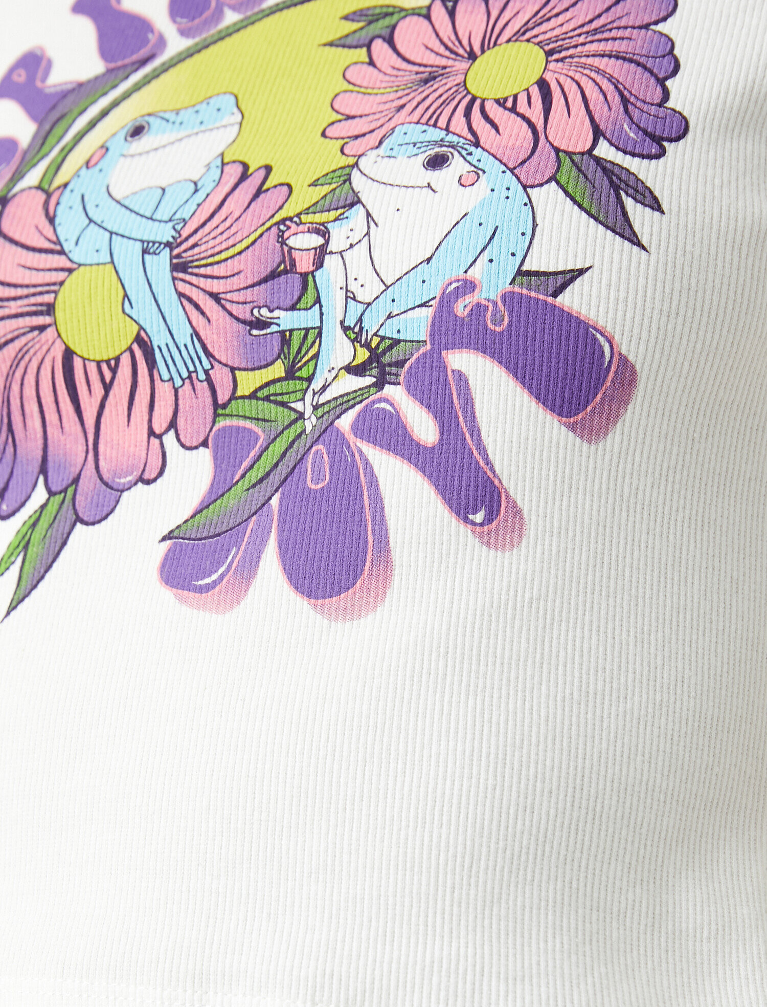   Baskılı Tişört Bisiklet Yaka Bağlama Detaylı