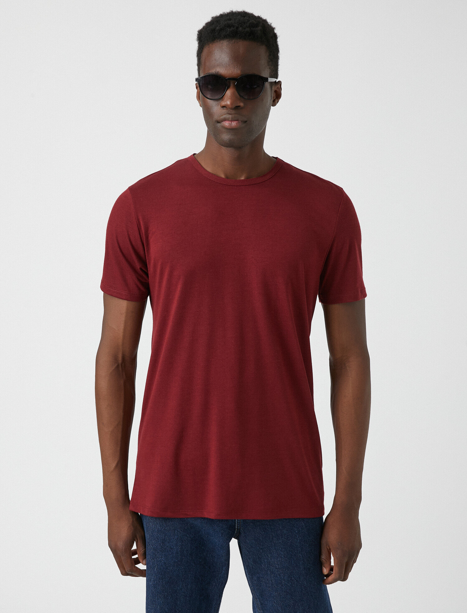   Basic Tişört Bisiklet Yaka