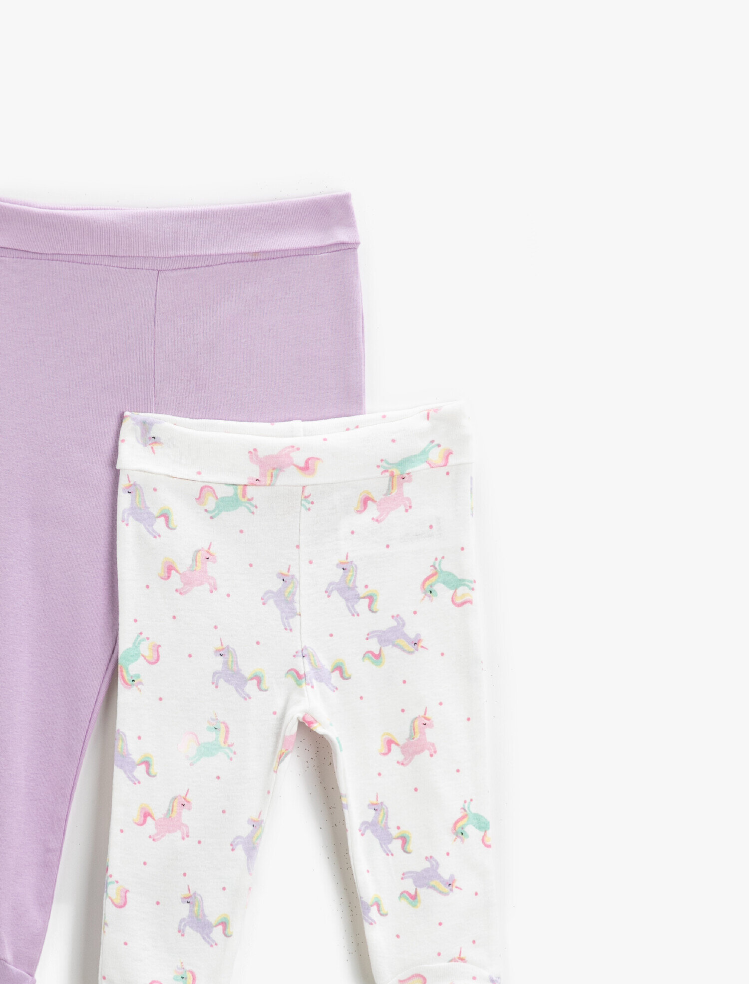  Kız Bebek 2'li Patikli Tayt Seti Pamuklu