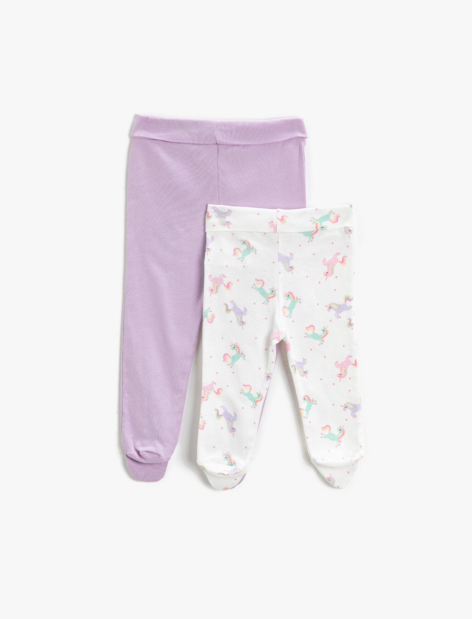  Kız Bebek 2'li Patikli Tayt Seti Pamuklu