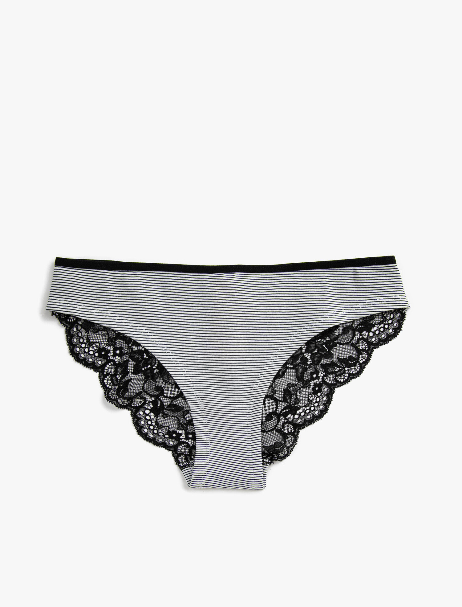   Pamuklu Dantel Detaylı Brazilian Basic Külot