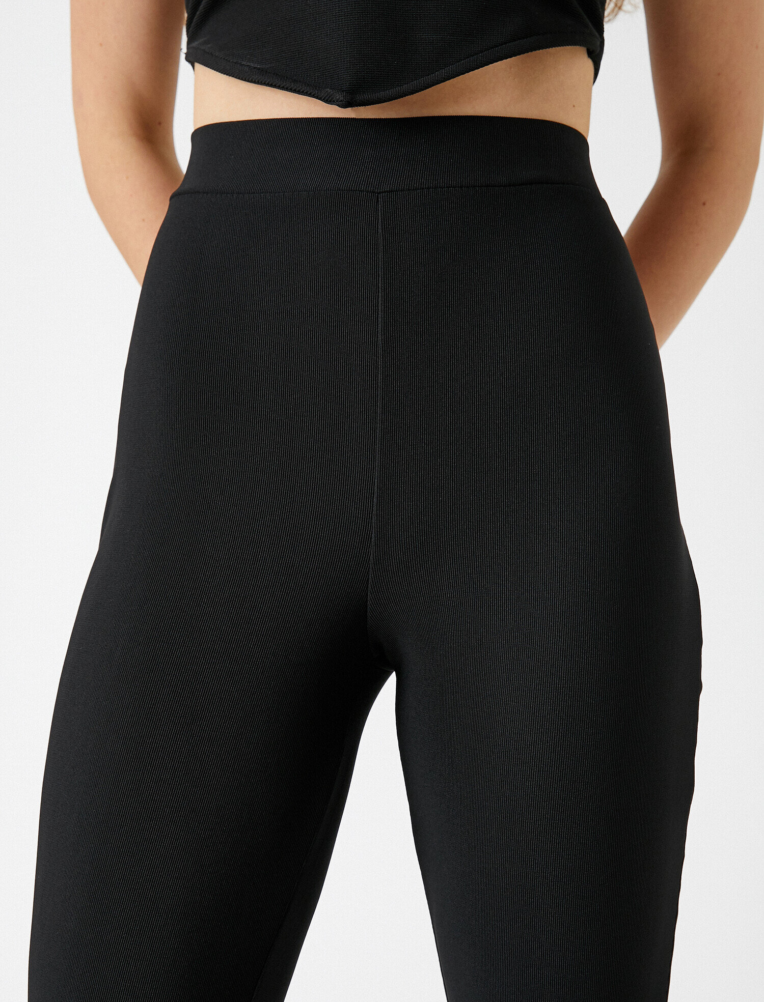   İspanyol Paça Pantolon Yüksek Bel