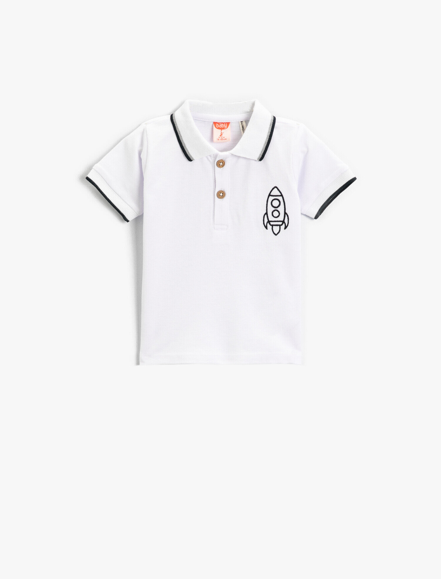  Erkek Bebek Polo Yaka Kısa Kollu Tişört Pamuklu