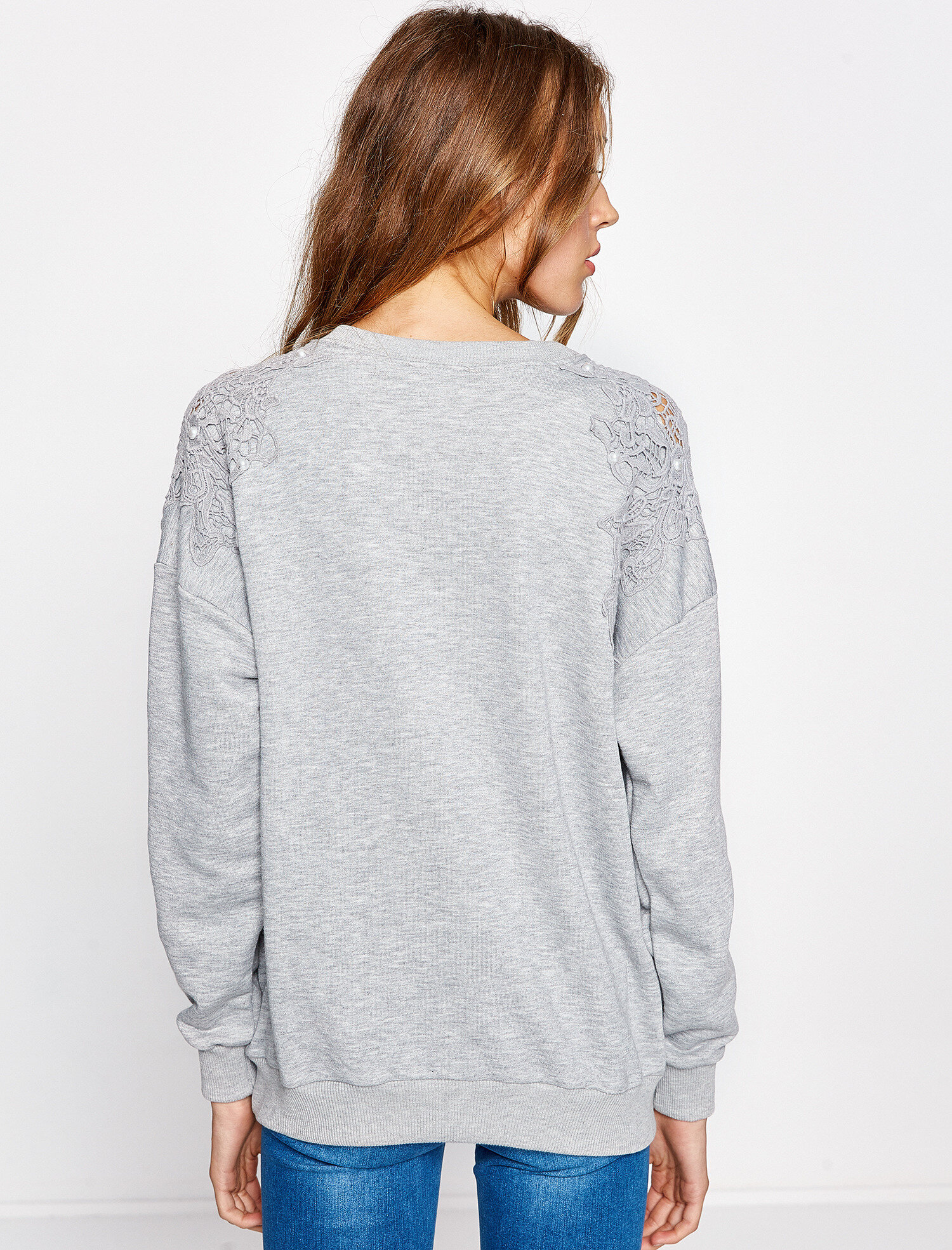   Dantel Detaylı Sweatshirt