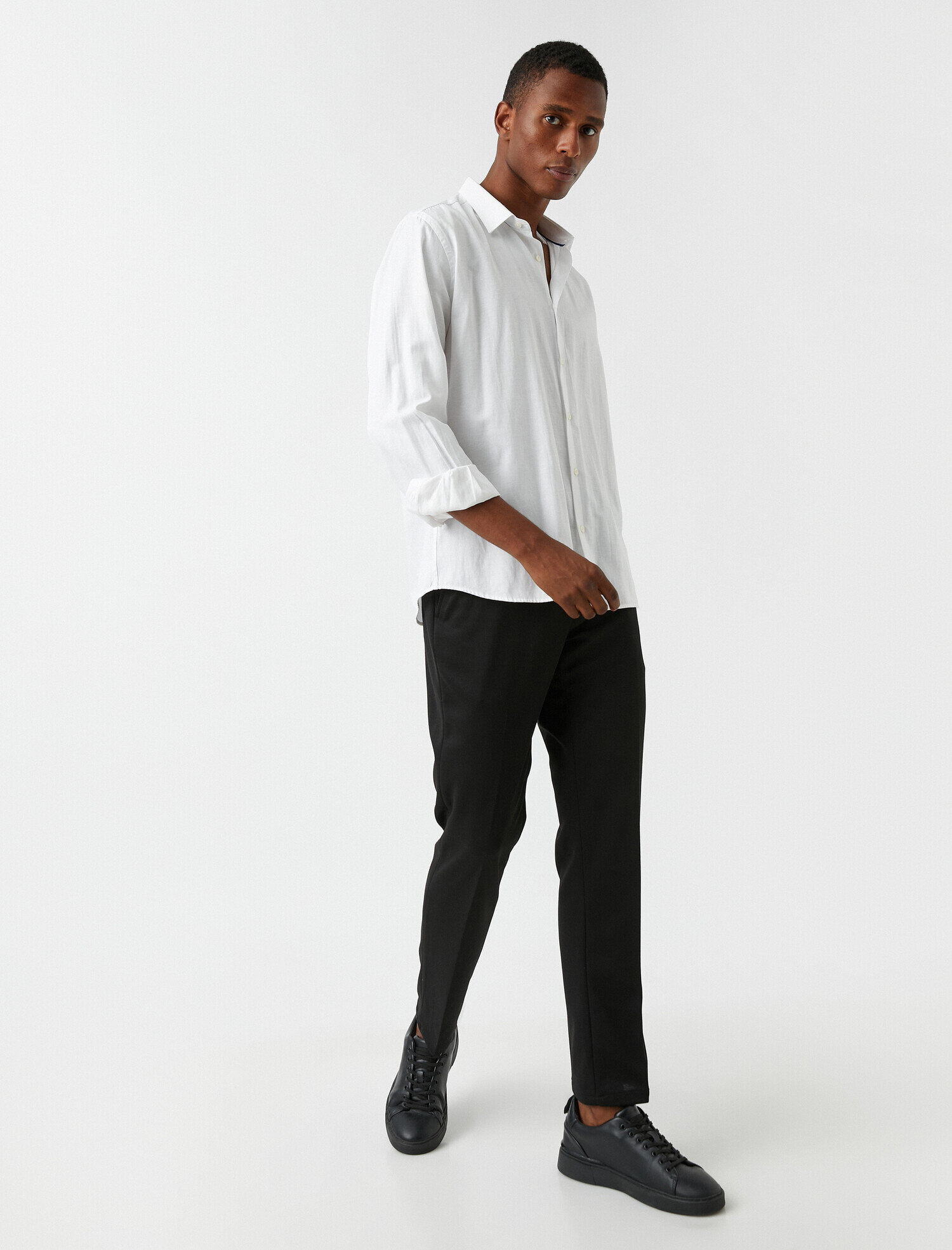   Basic Chino Pantolon Düğmeli