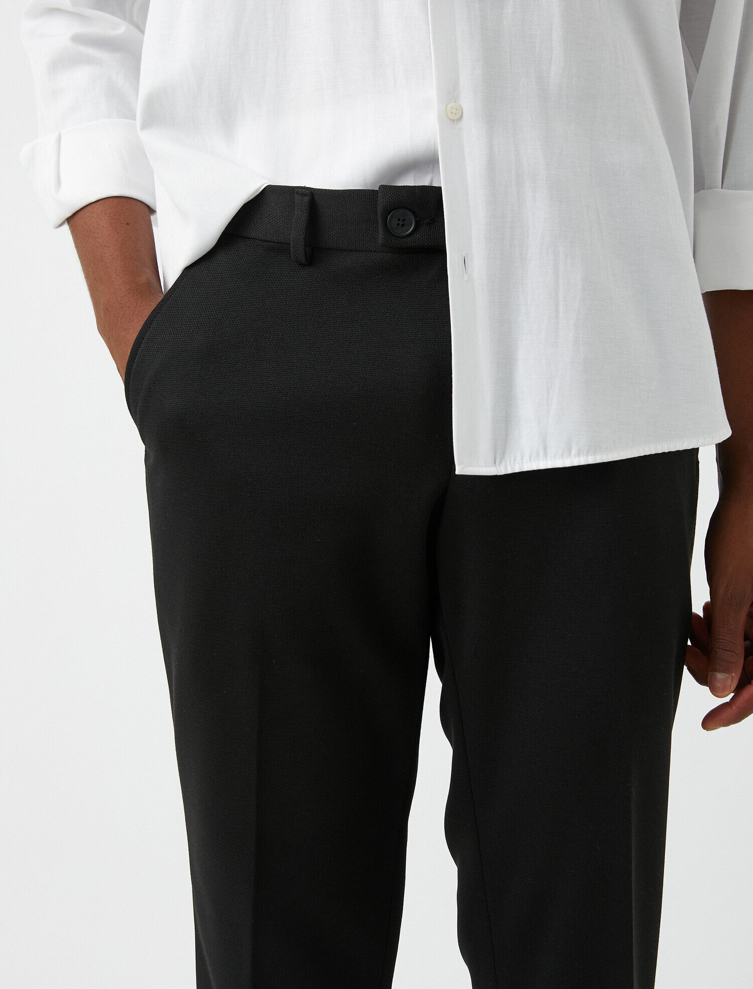   Basic Chino Pantolon Düğmeli