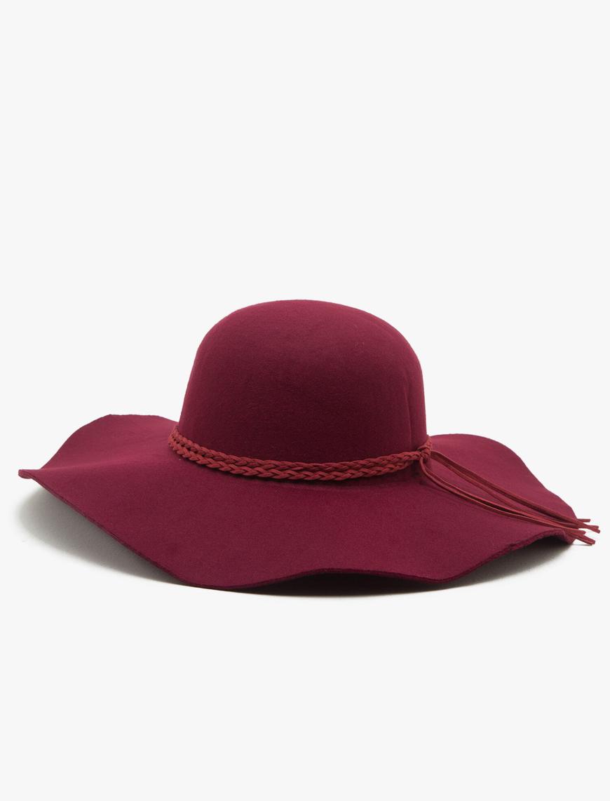  Kadın Klasik Şapka Püskül Detaylı