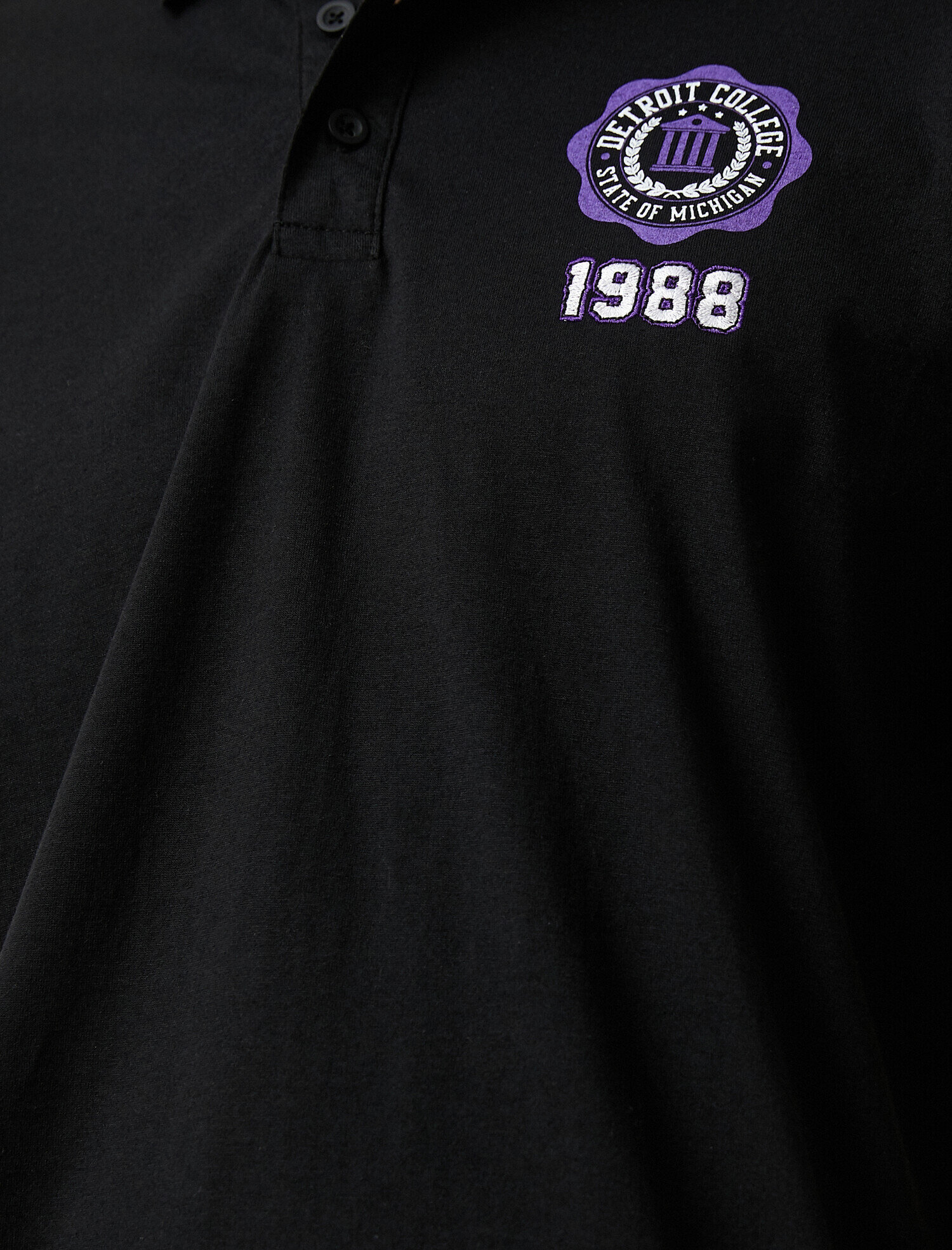 Koton Kolej İşlemeli Polo Yaka Tişört. 6