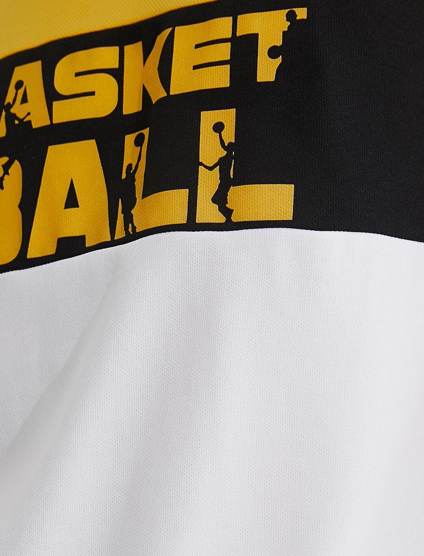   Basketbol Baskılı Kolsuz Spor Tişört