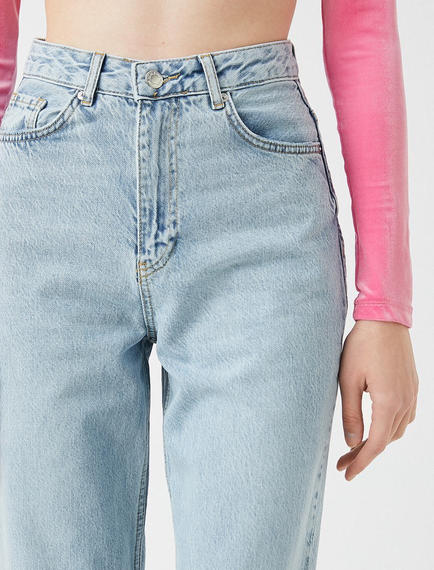  Normal Kesim Yüksek Bel Düz Paça Kot Pantolon - Eve Straight Jean