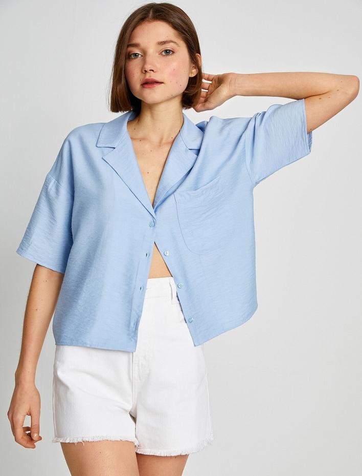  Kısa Kollu Düğmeli Gömlek
