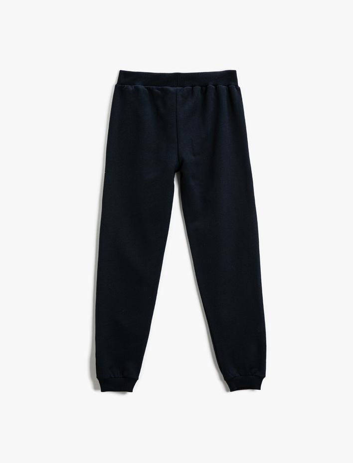 Kız Çocuk Baskılı Jogger Eşofman Altı Belden Bağlamalı